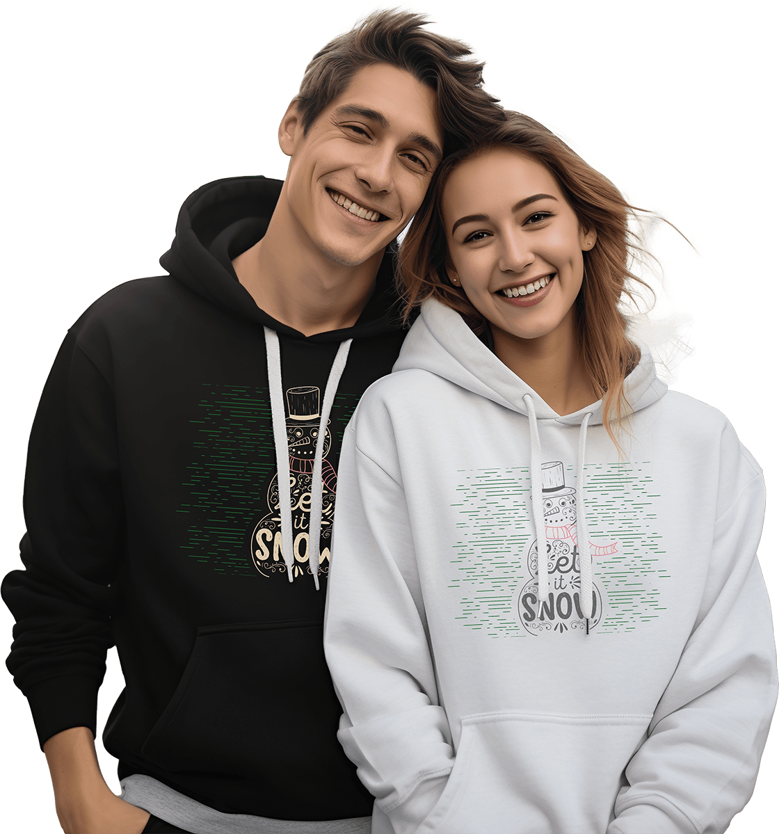 Sudadera con diseño de hombre de nieve