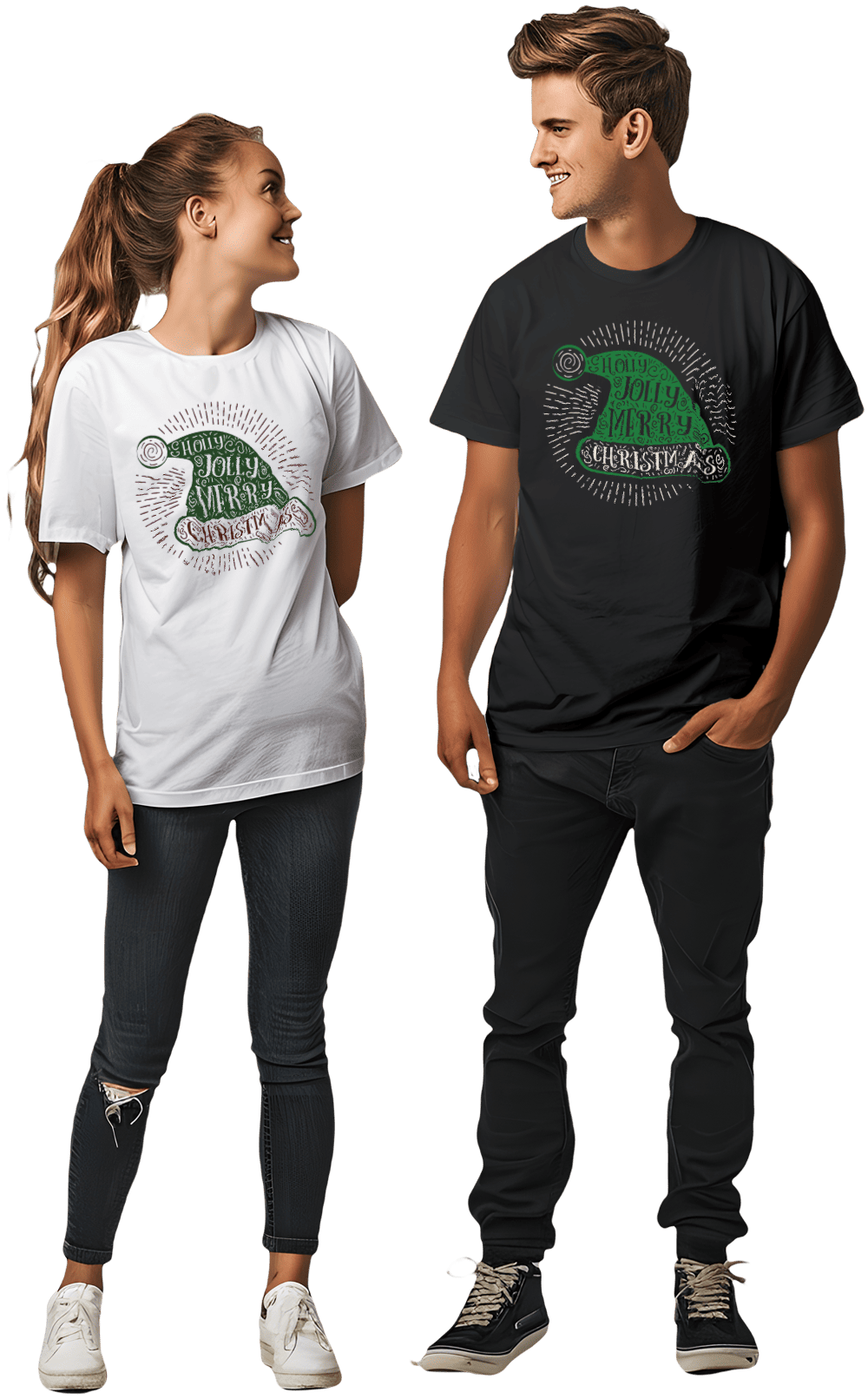 Playera con diseño de Navidad