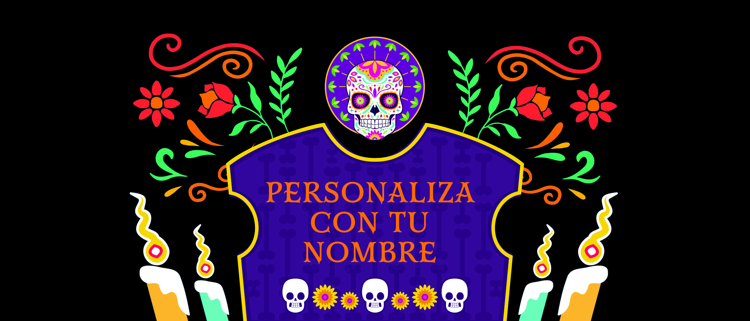 Taza personalizada de Día de Muertos