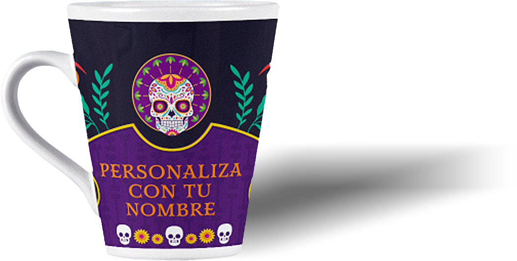 Taza personalizada de Día de Muertos