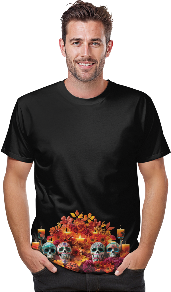 Playera de Calaveras Día de Muertos