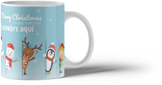 Taza personalizada navideña