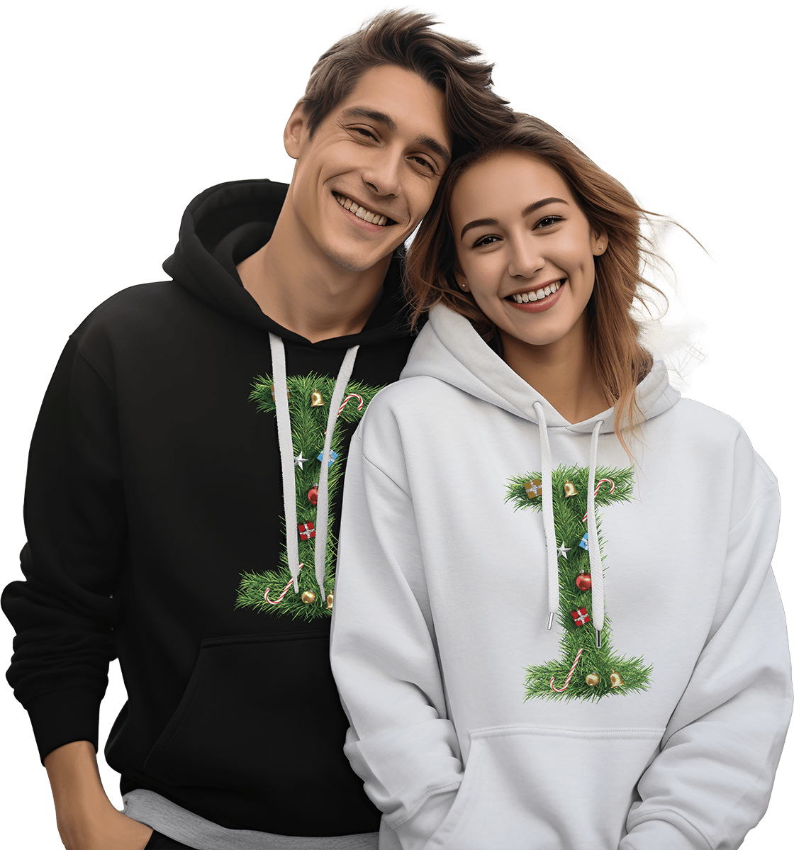 Sudaderas navideñas con letra I