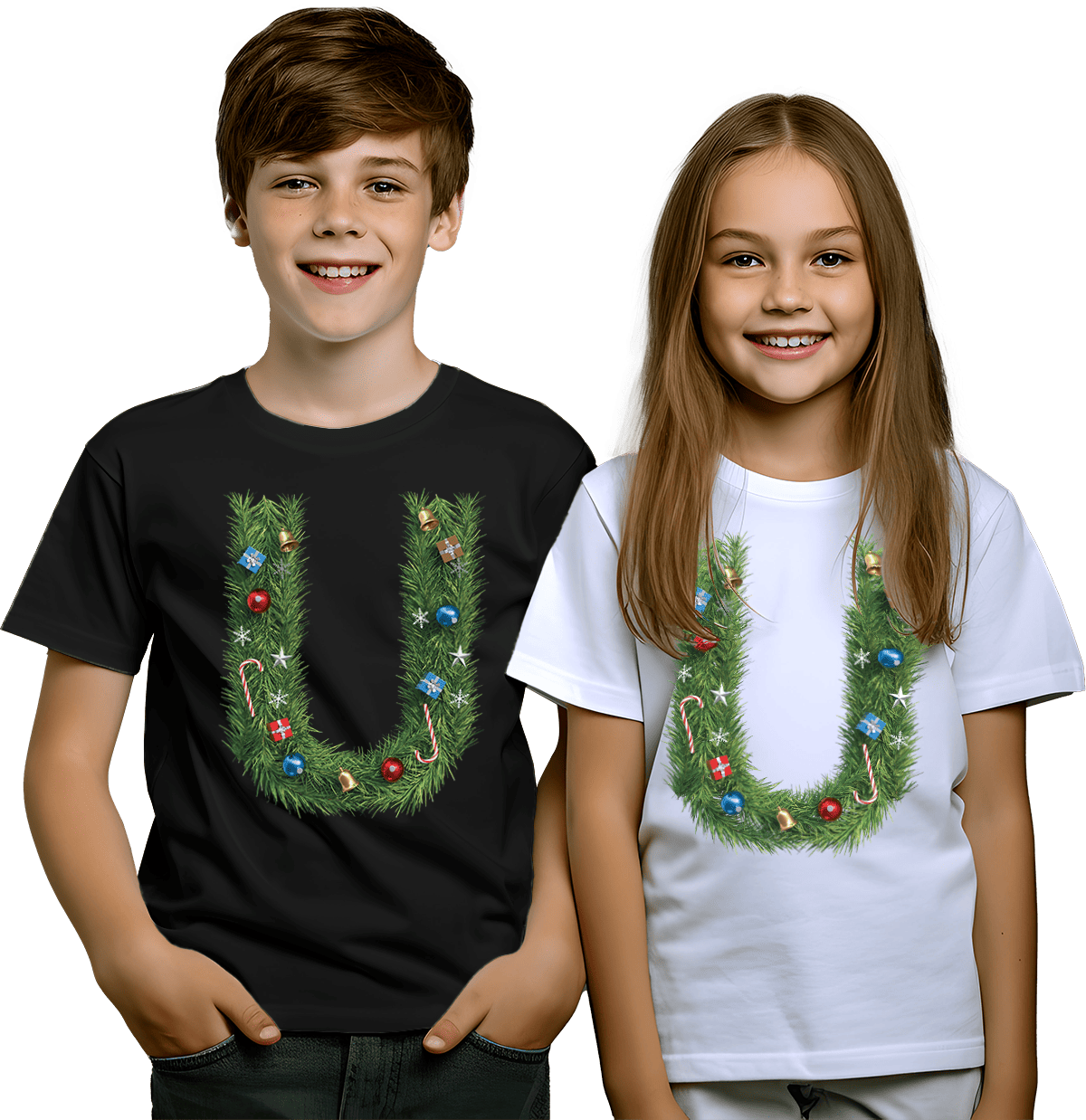 Camiseta con diseño navideño U