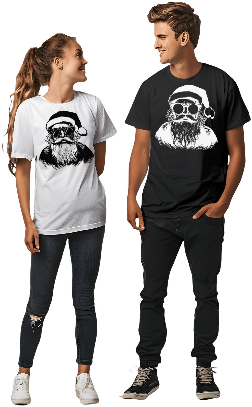 Playera navideña Santa Cool