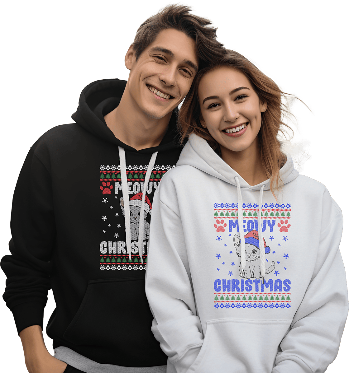 Sudadera navideña 'Meowy Christmas'