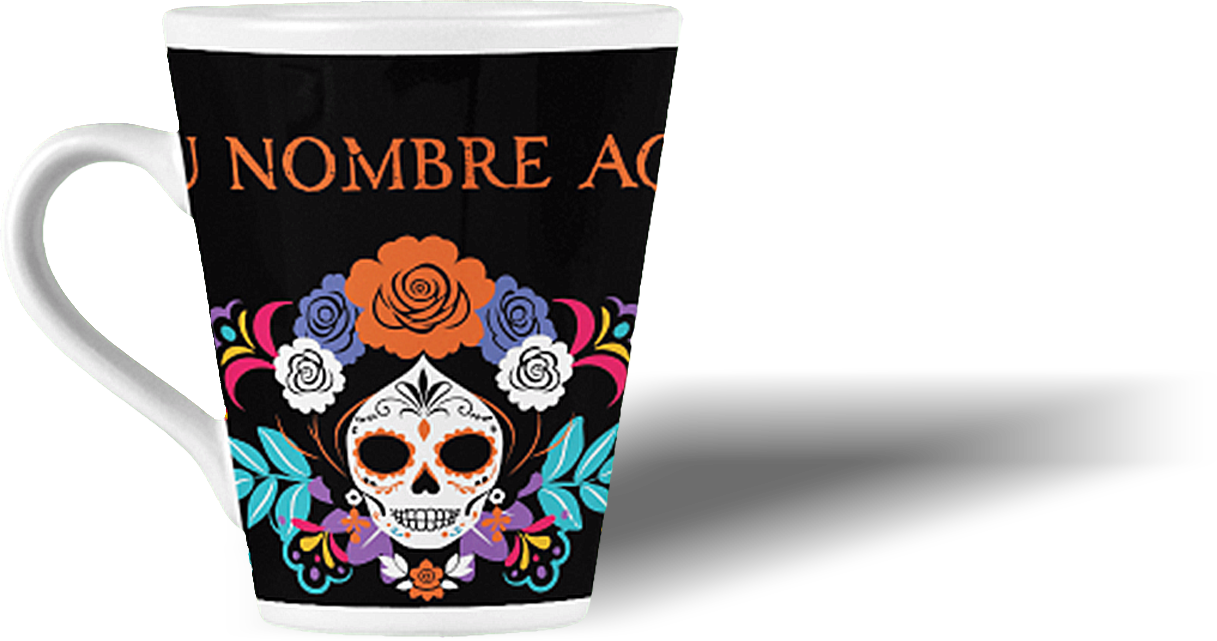Taza de calavera personalizada