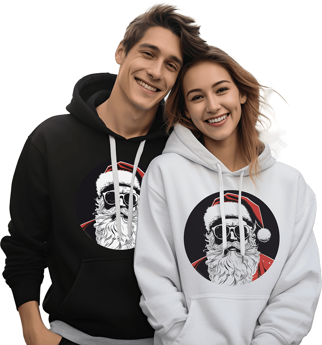 Sudadera navideña con Santa cool