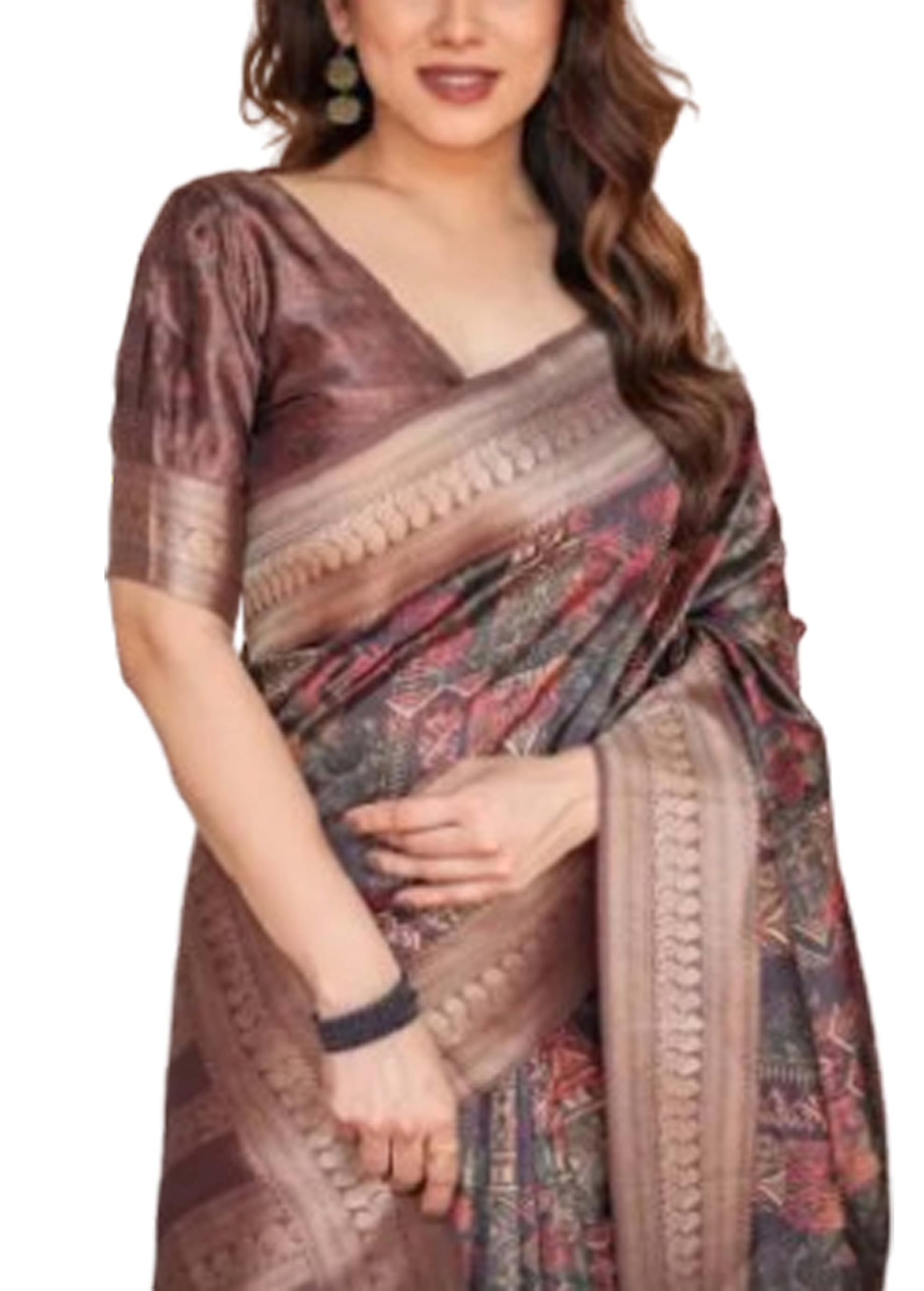 Banarasi Soft Kanjivaram Satin Silk Rich Pallu Gold Zari With Same Matching Blouse- Peach
