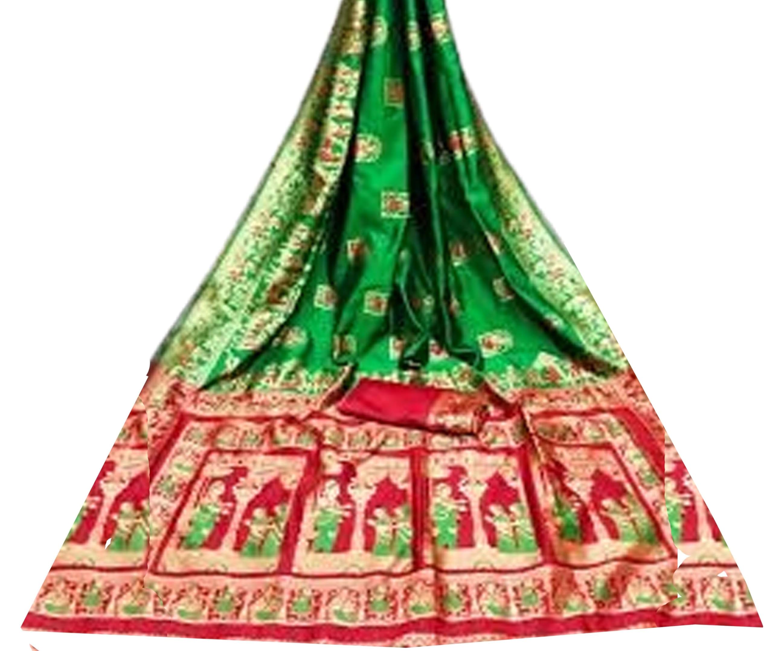 Pure Baluchari Saree Handwoven With Minakari Work Traditional Design 