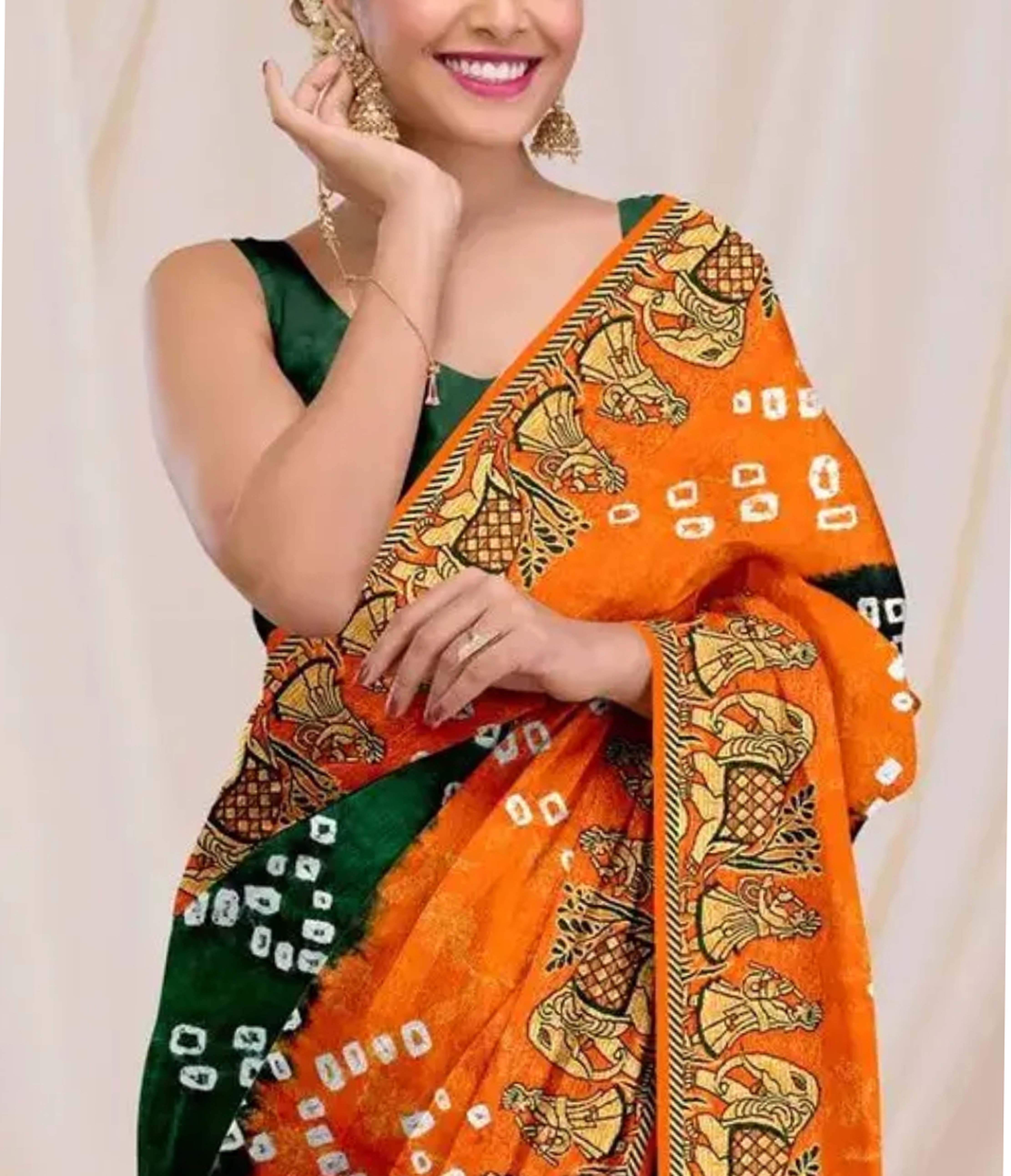 Bandhani Bandhej 2026 Silk Sarees Traditional Design