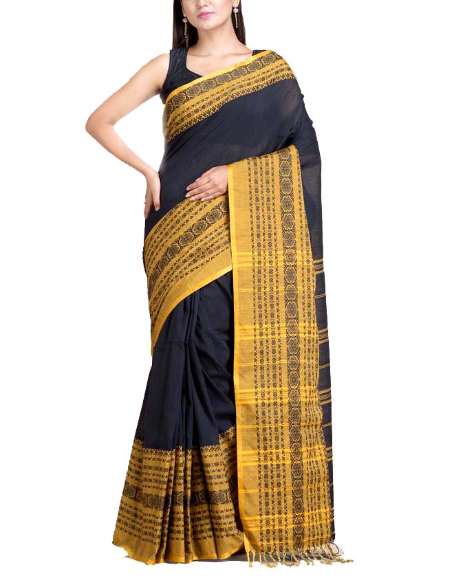 Begampuri Khadi Cotton Saree