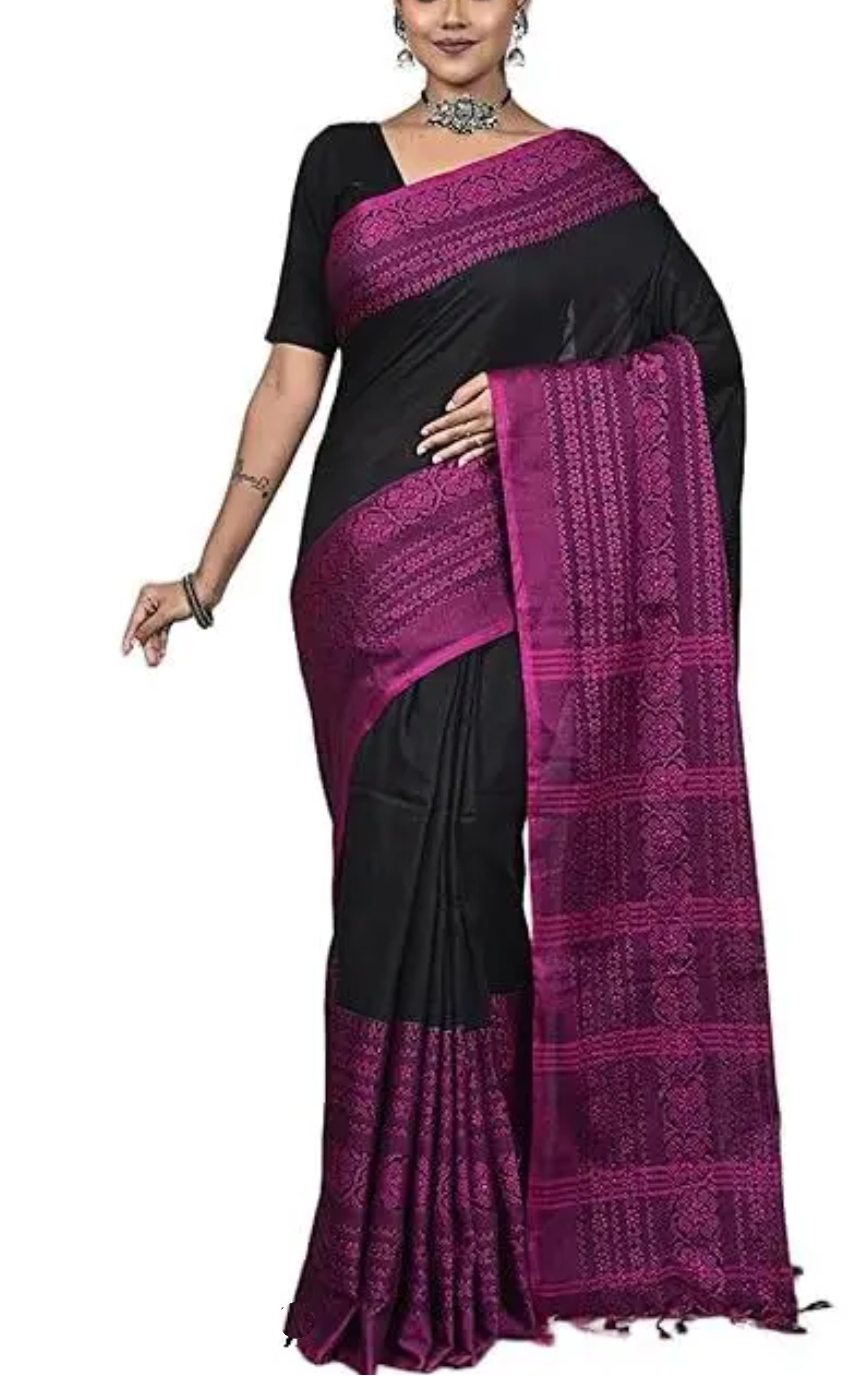 Begampuri Khadi Cotton Handloom Saree 