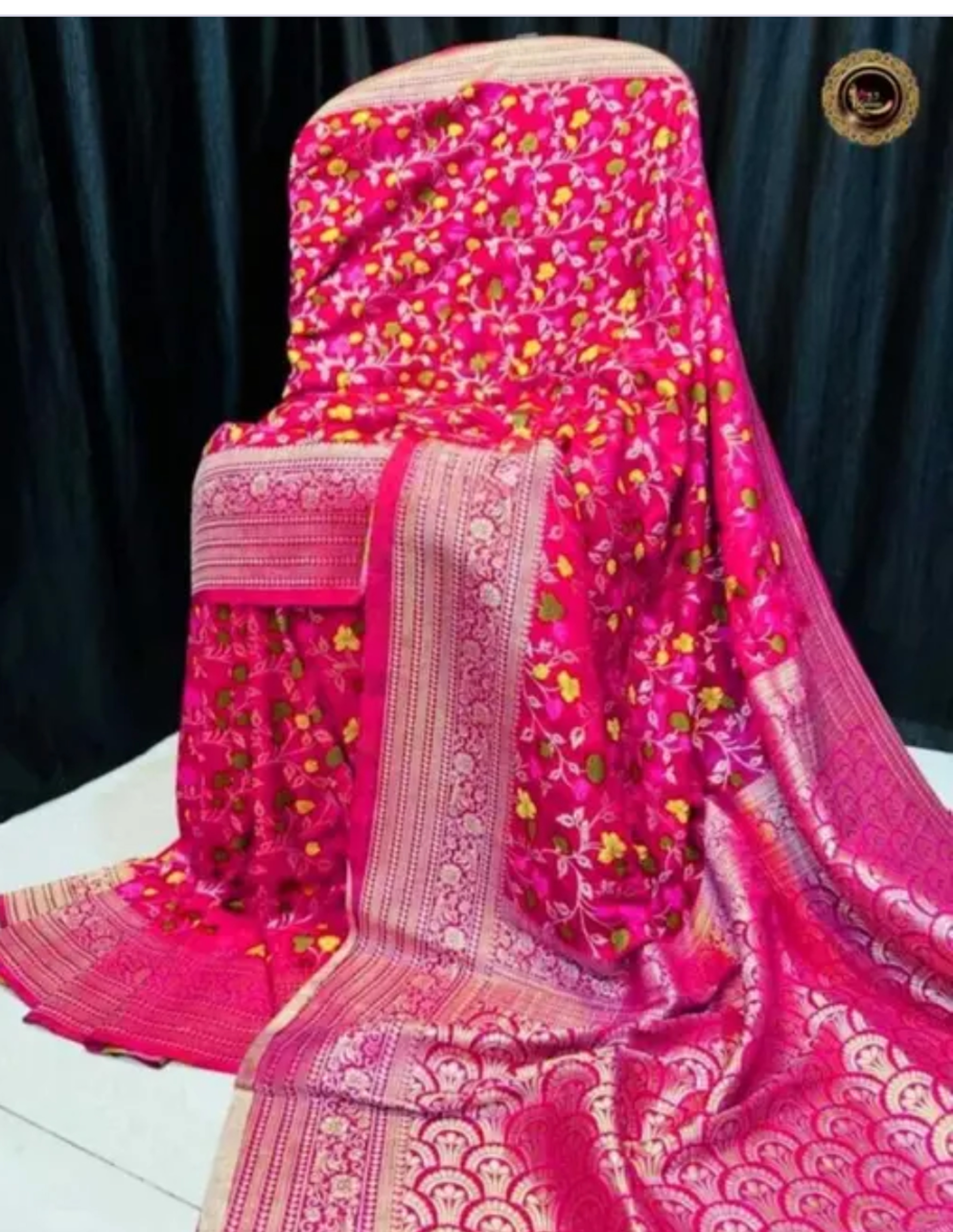  Kashmiri Pashmina Khaddi Saree Lace Zari Work