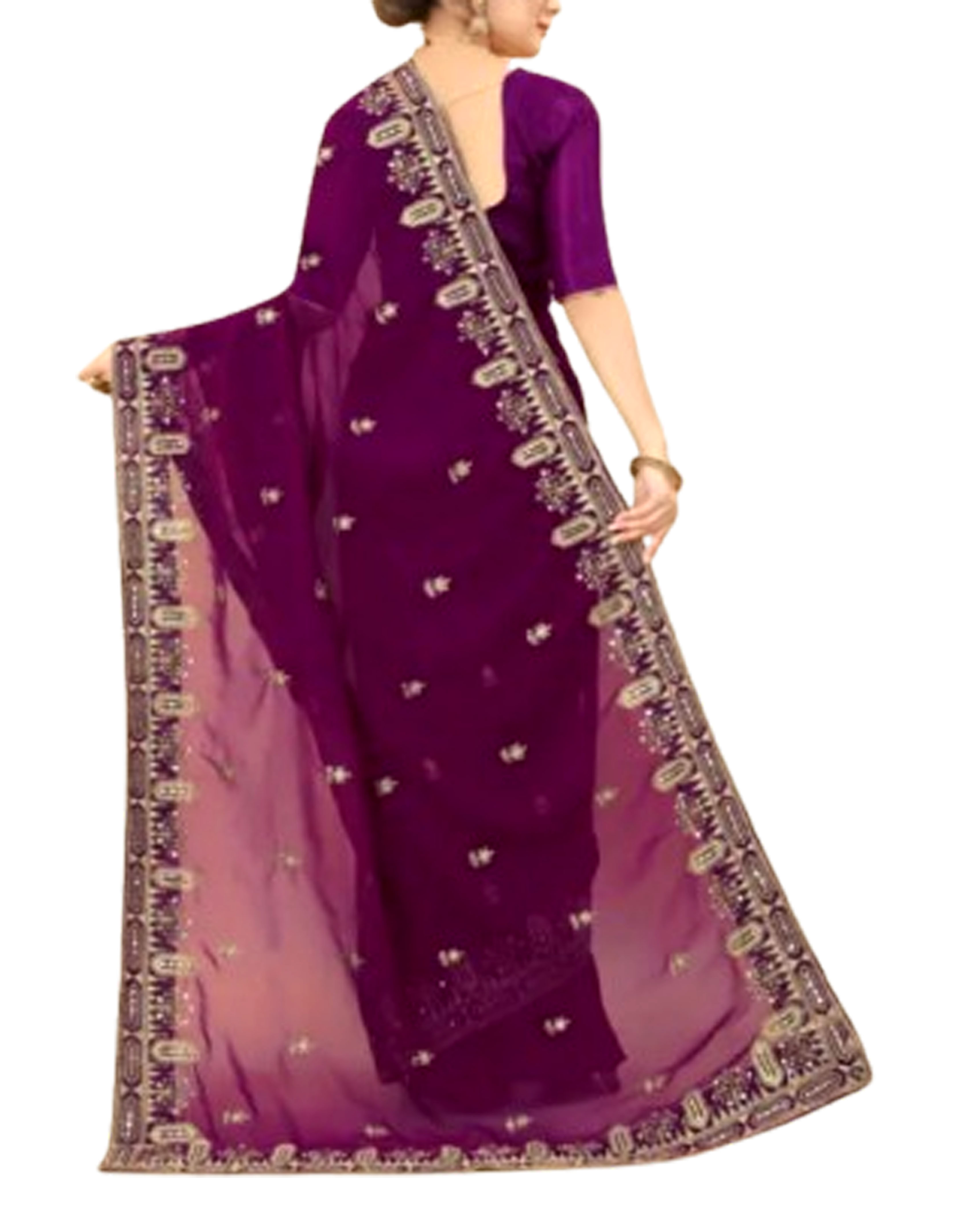  Bridal Silk Heavy Embroidery Work 