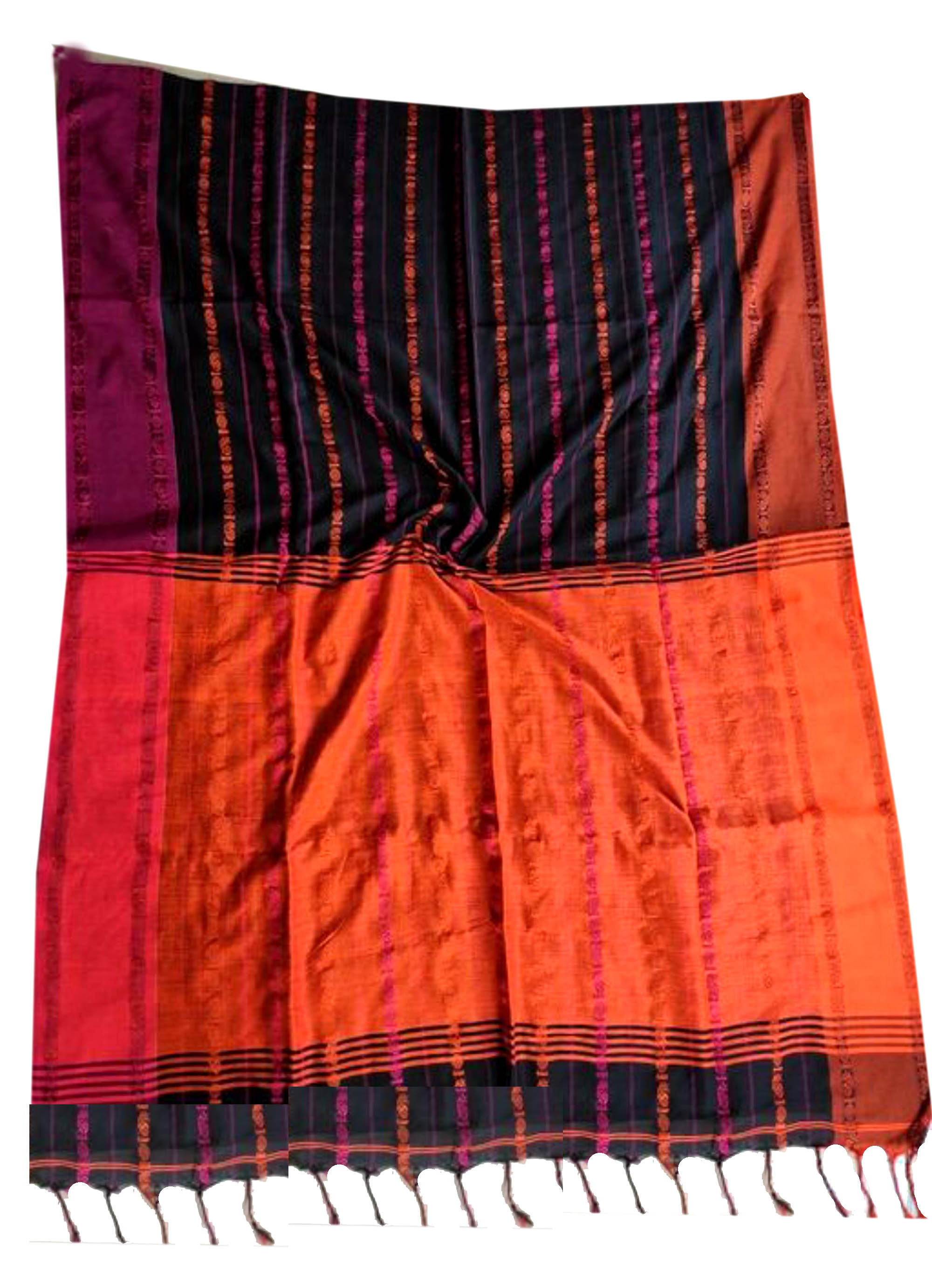 Women’s Dhaniakhali Khadi Pure Cotton Tant Saree Allover Work 