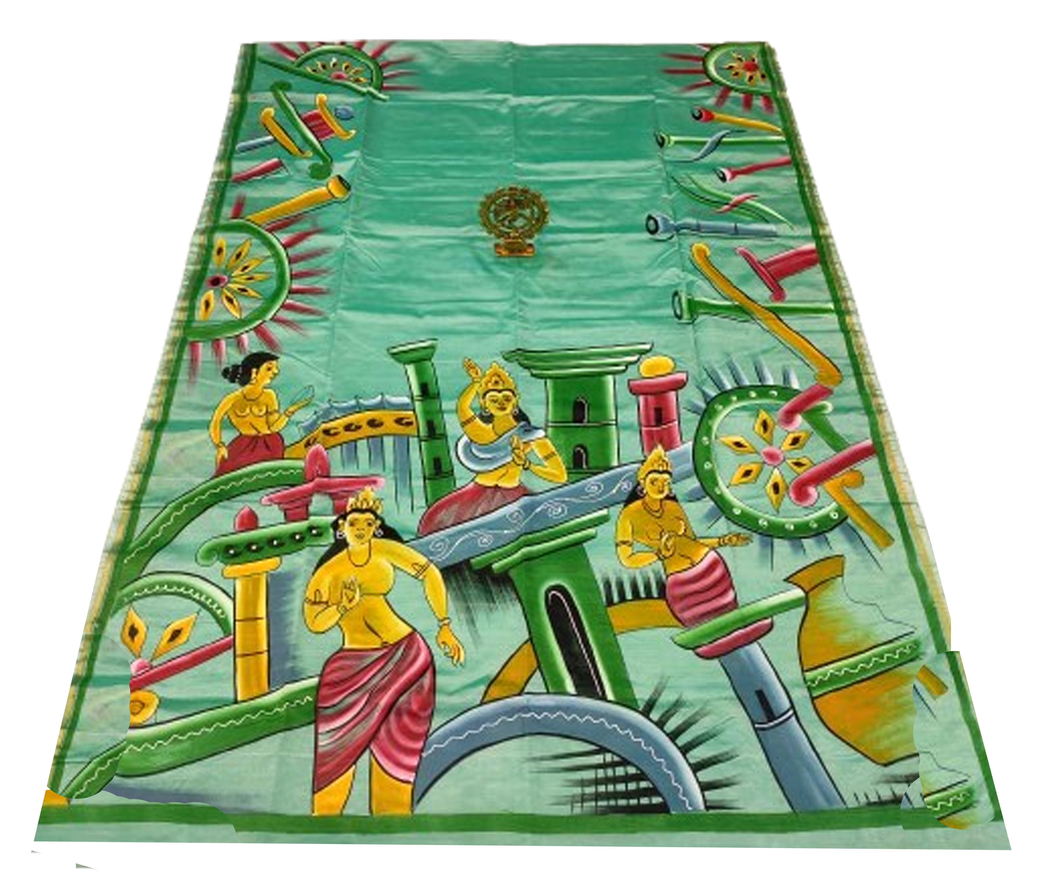 Tussar Silk Human Work Hand Print Woven 