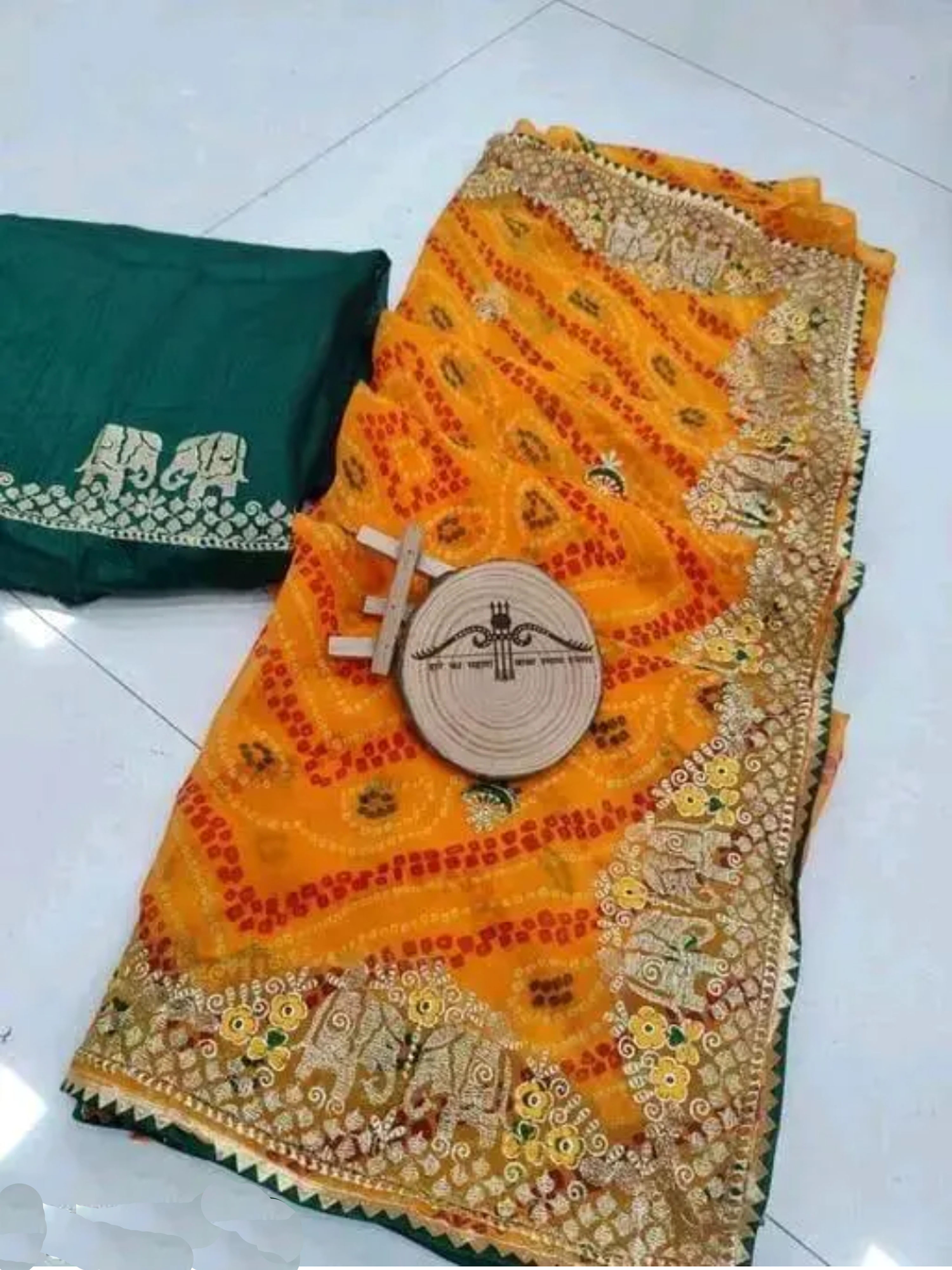 Women`s Bandhani Bandhej 2026 Silk Sarees Zari Weaving Work Contrast Blouse Piece