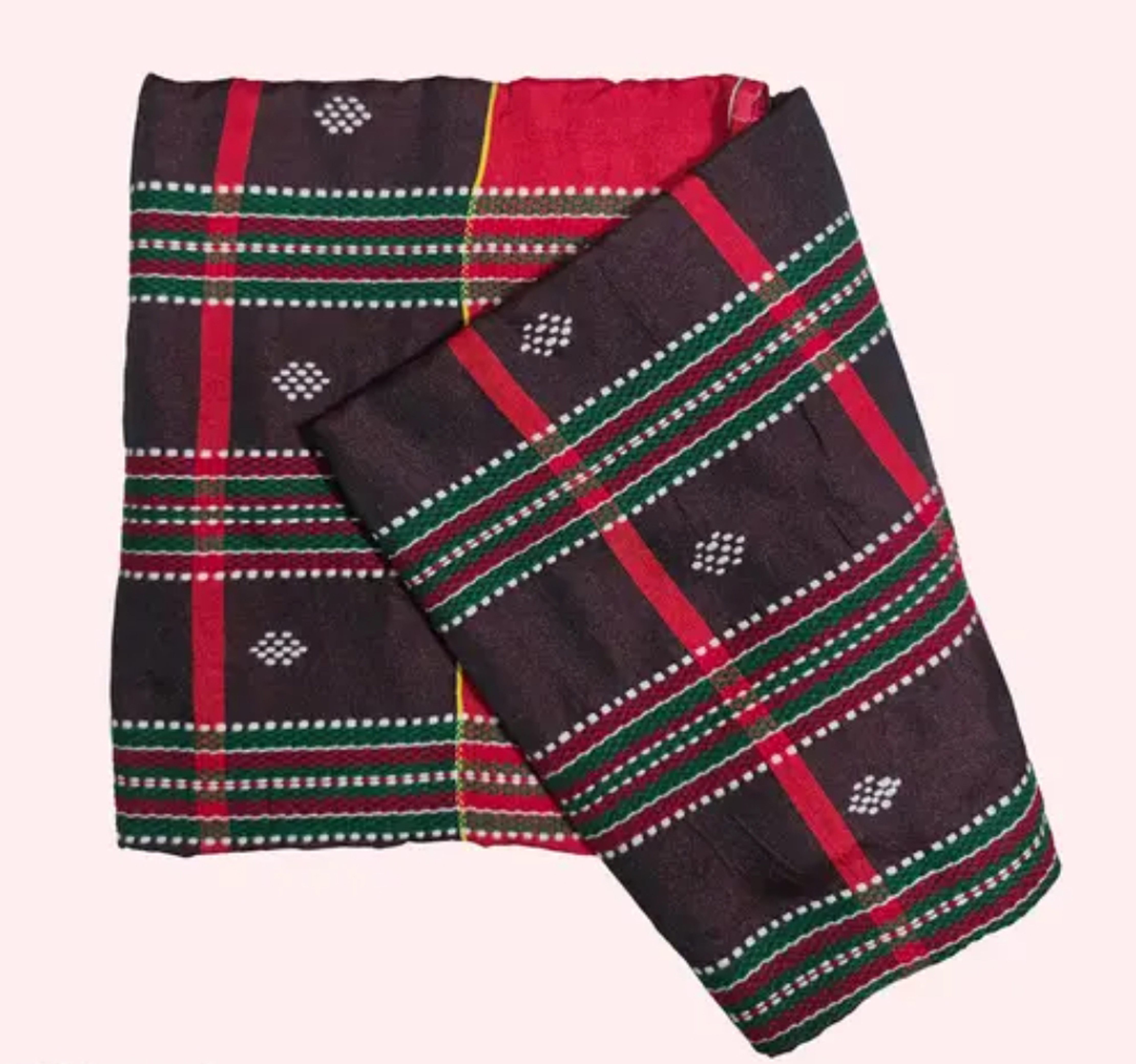 Adibasi Tribal Santali Saree Panchi Lumang Embroidered Red Black 