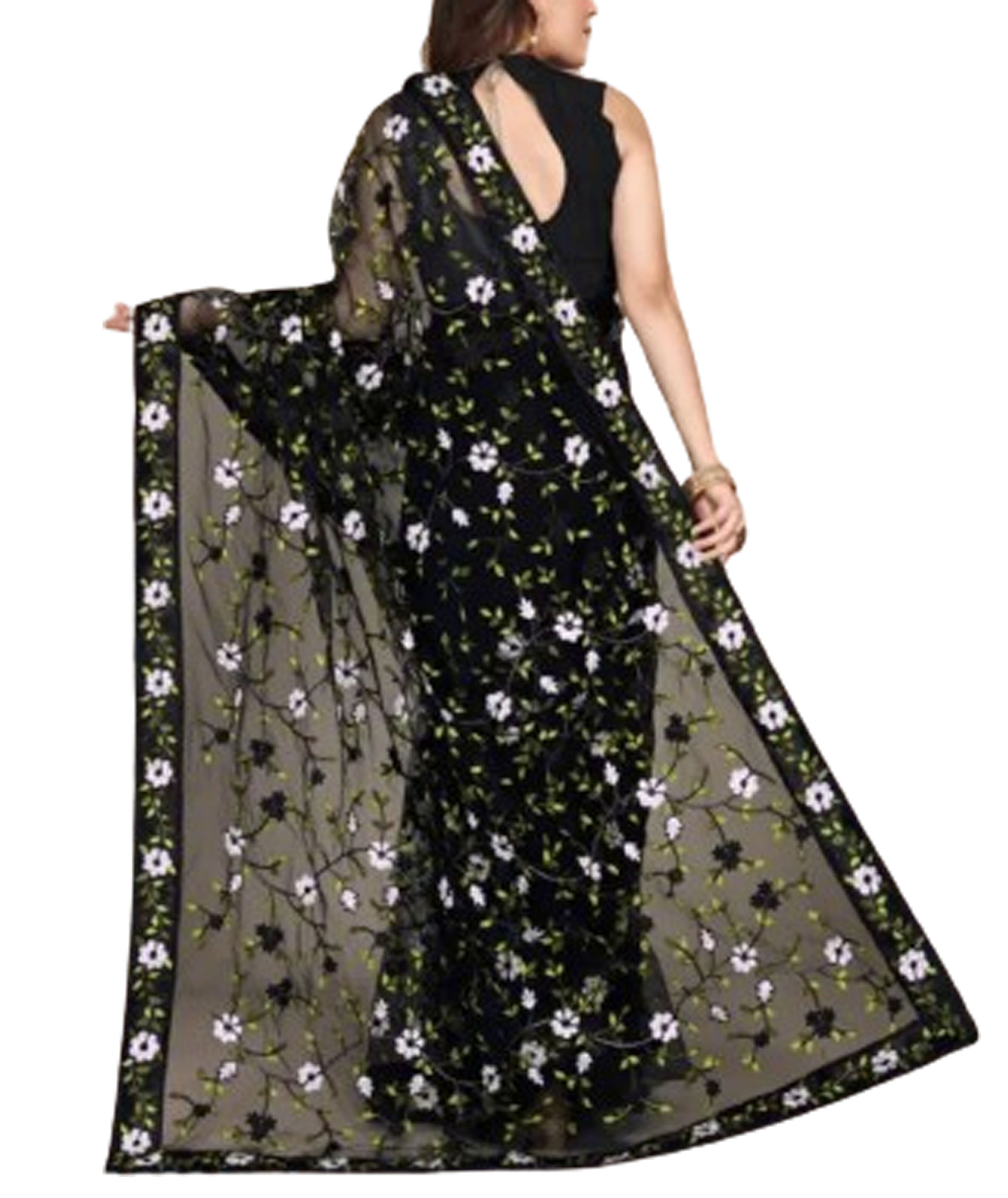 Net Saree Fancy Designer Bollywood With Blouse Piece 