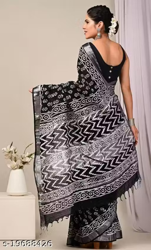 Batik Cotton Saree With Blouse Piece 