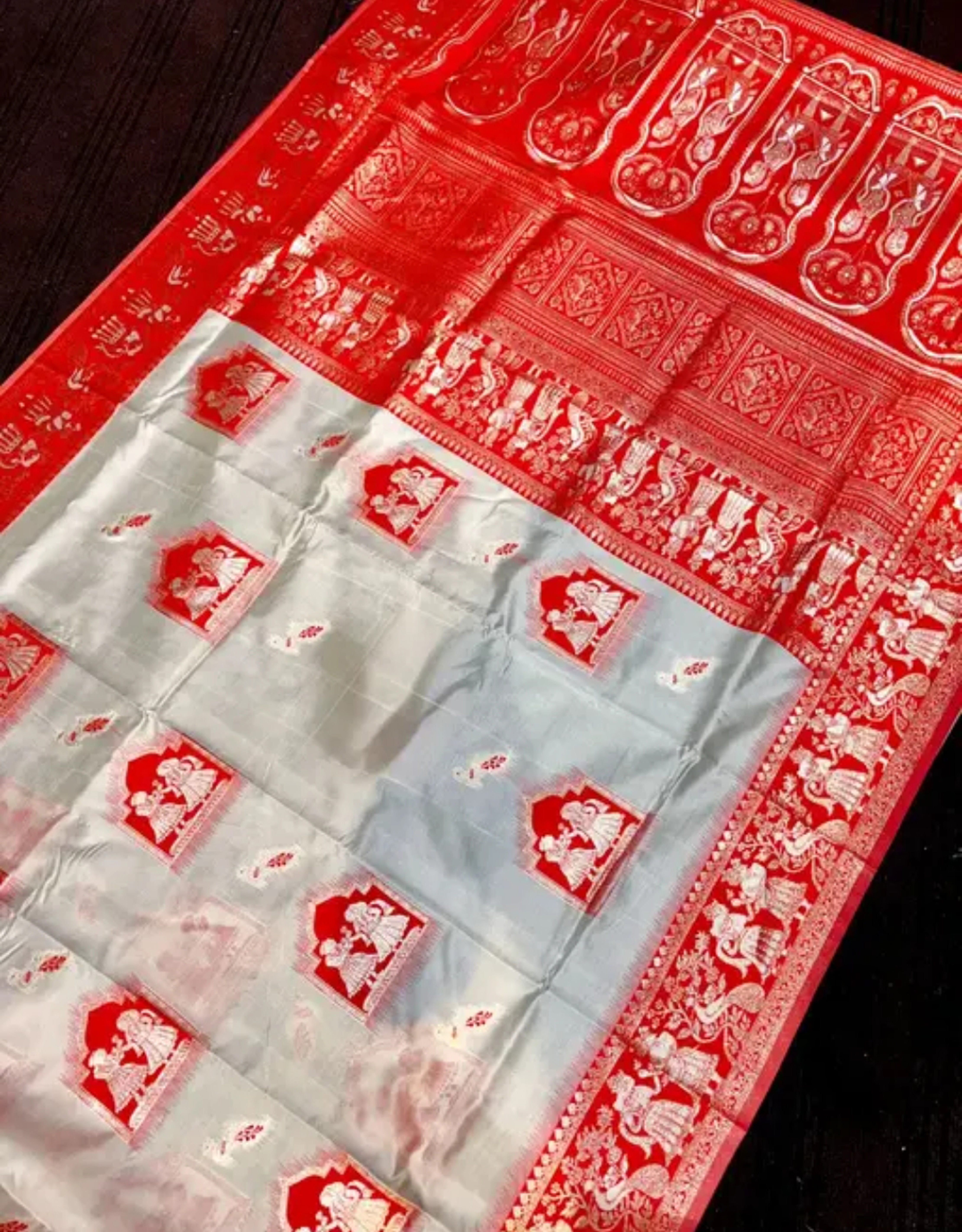 Pure Swarnachuri Saree Handwoven Traditional Design With BP 