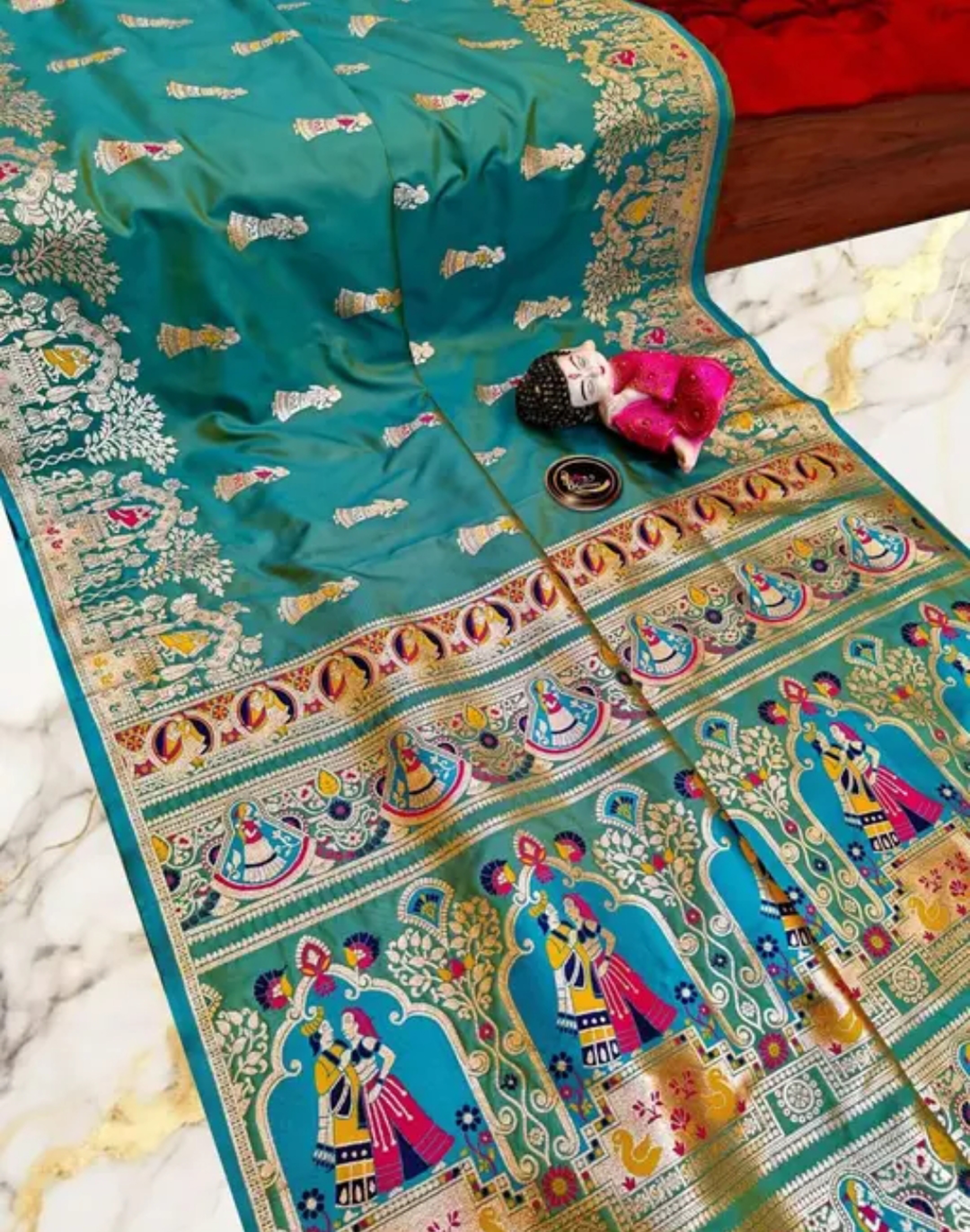 Traditional Pure Woven Baluchari Saree Handwoven With BP 