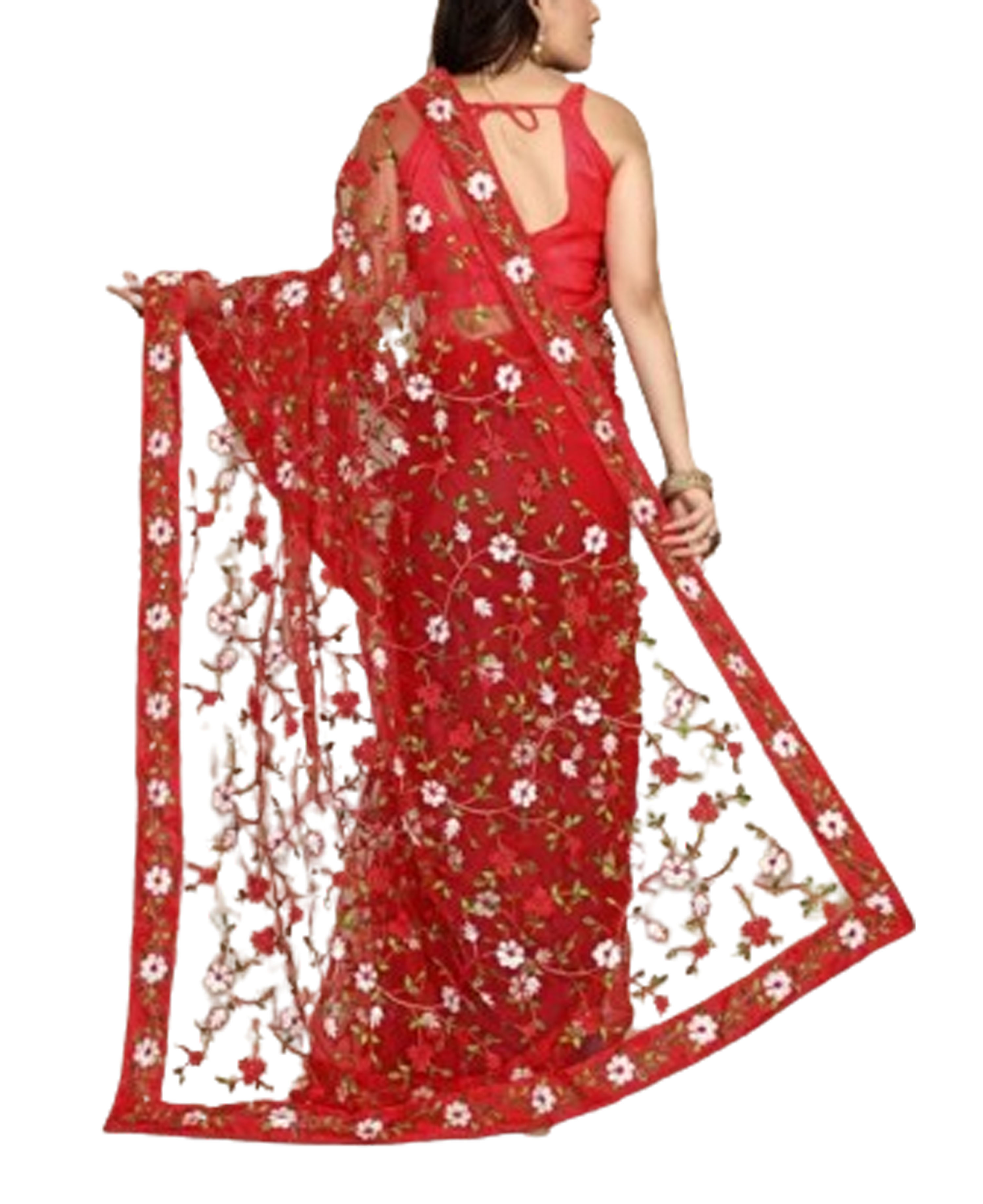 Net Saree Fancy Designer Bollywood With Blouse Piece 