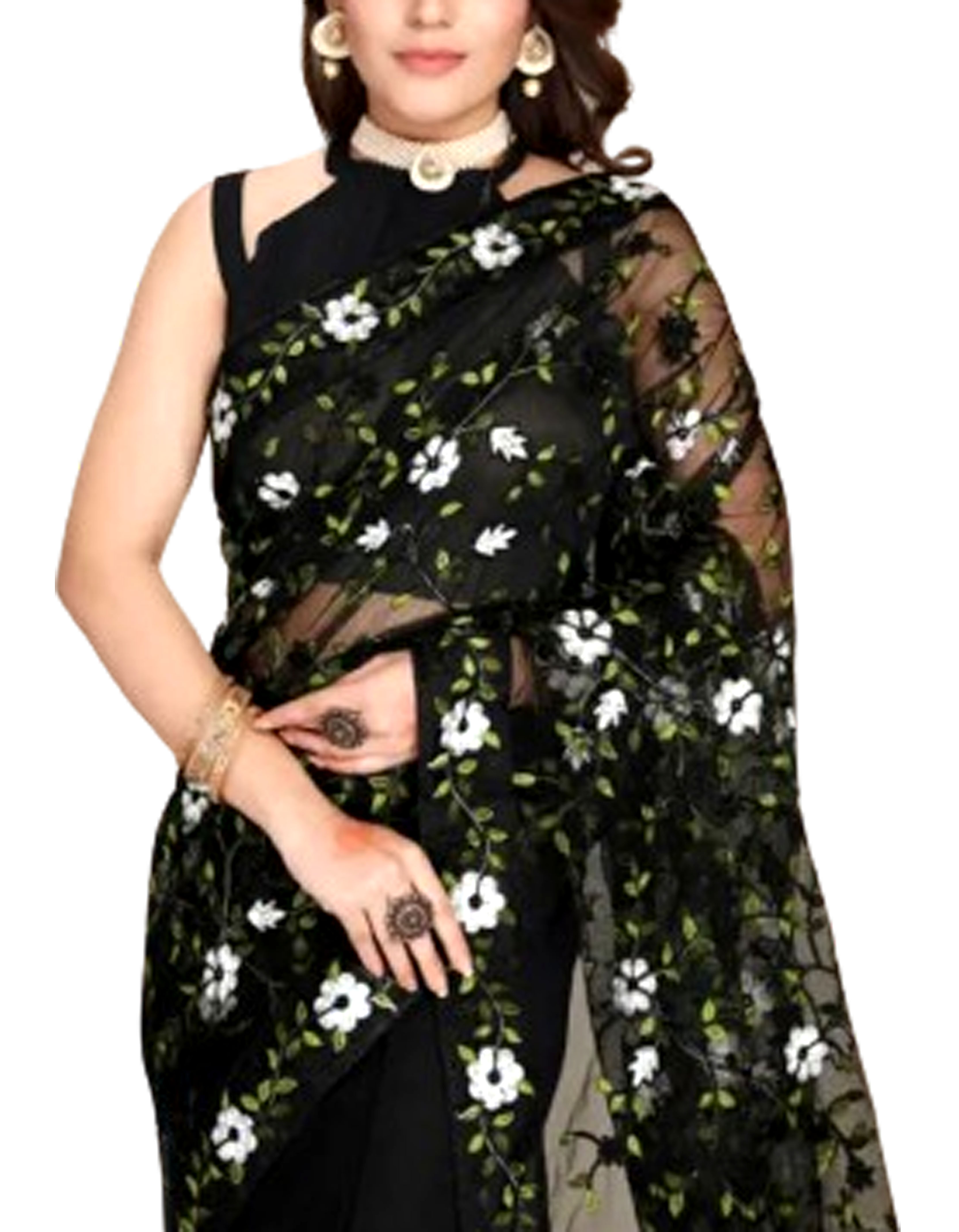 Net Saree Fancy Designer Bollywood With Blouse Piece 