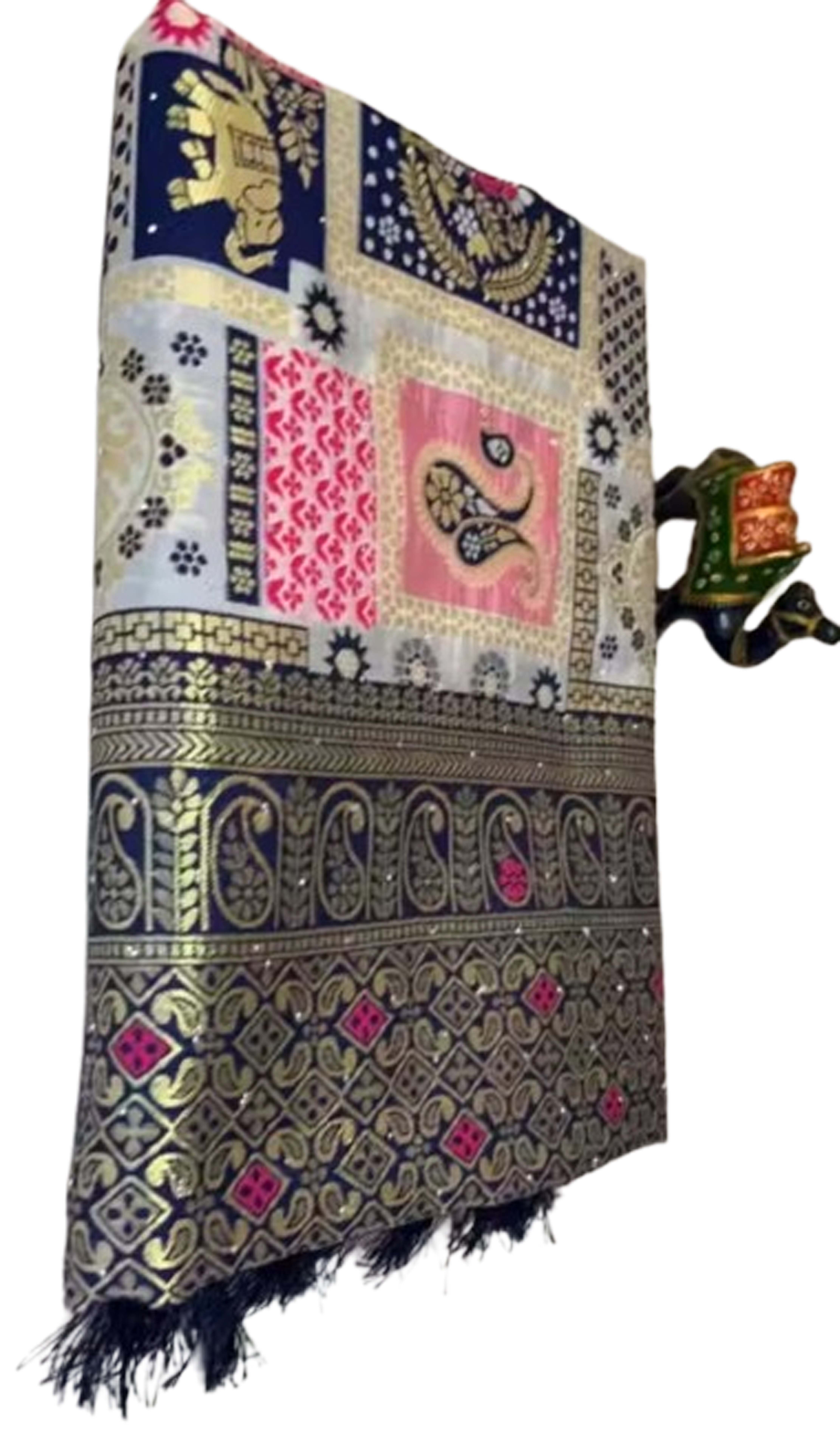 Patola Silk Saree Traditional with Blouse Piece