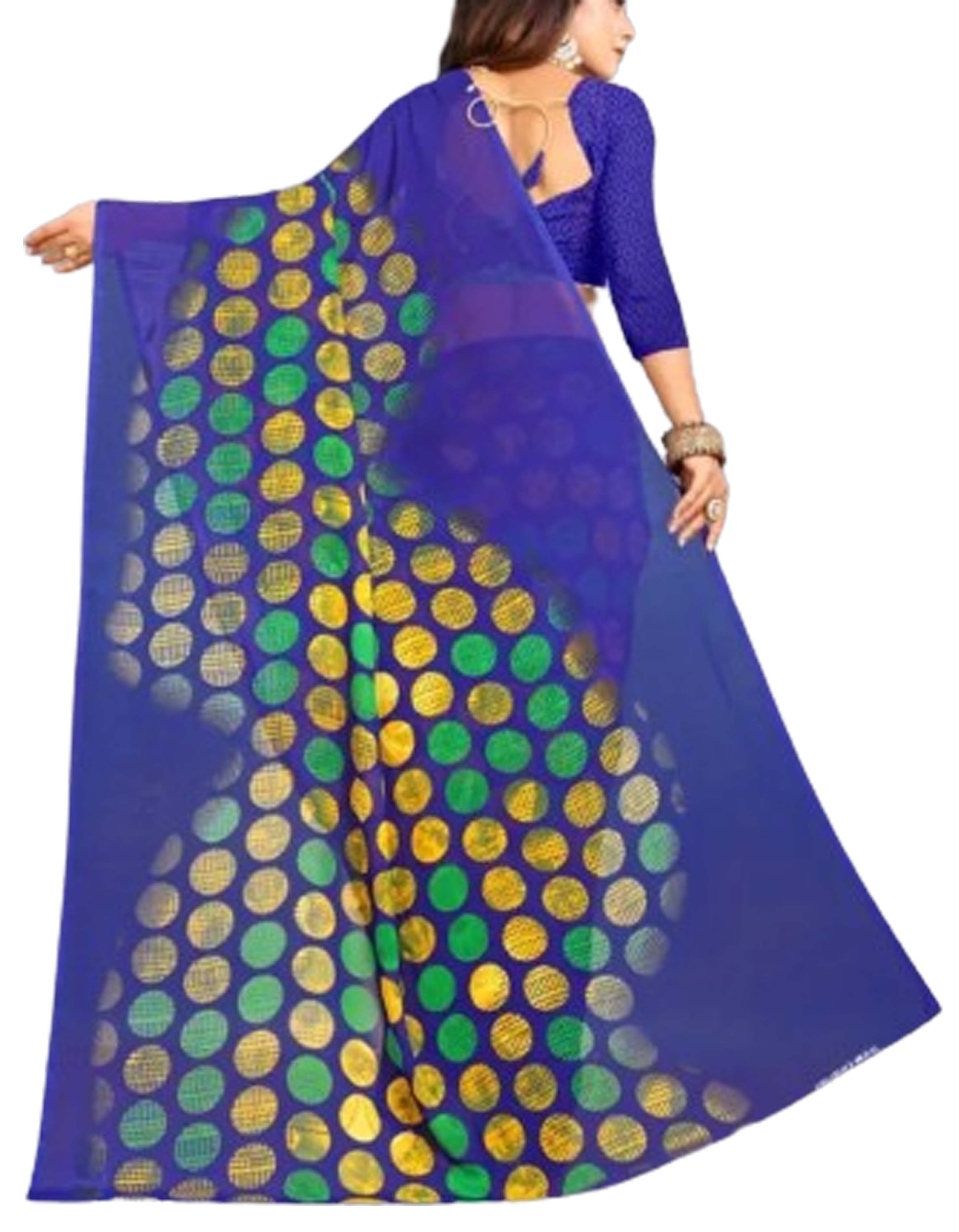 Polka Soft Georgette Embellished With BP 