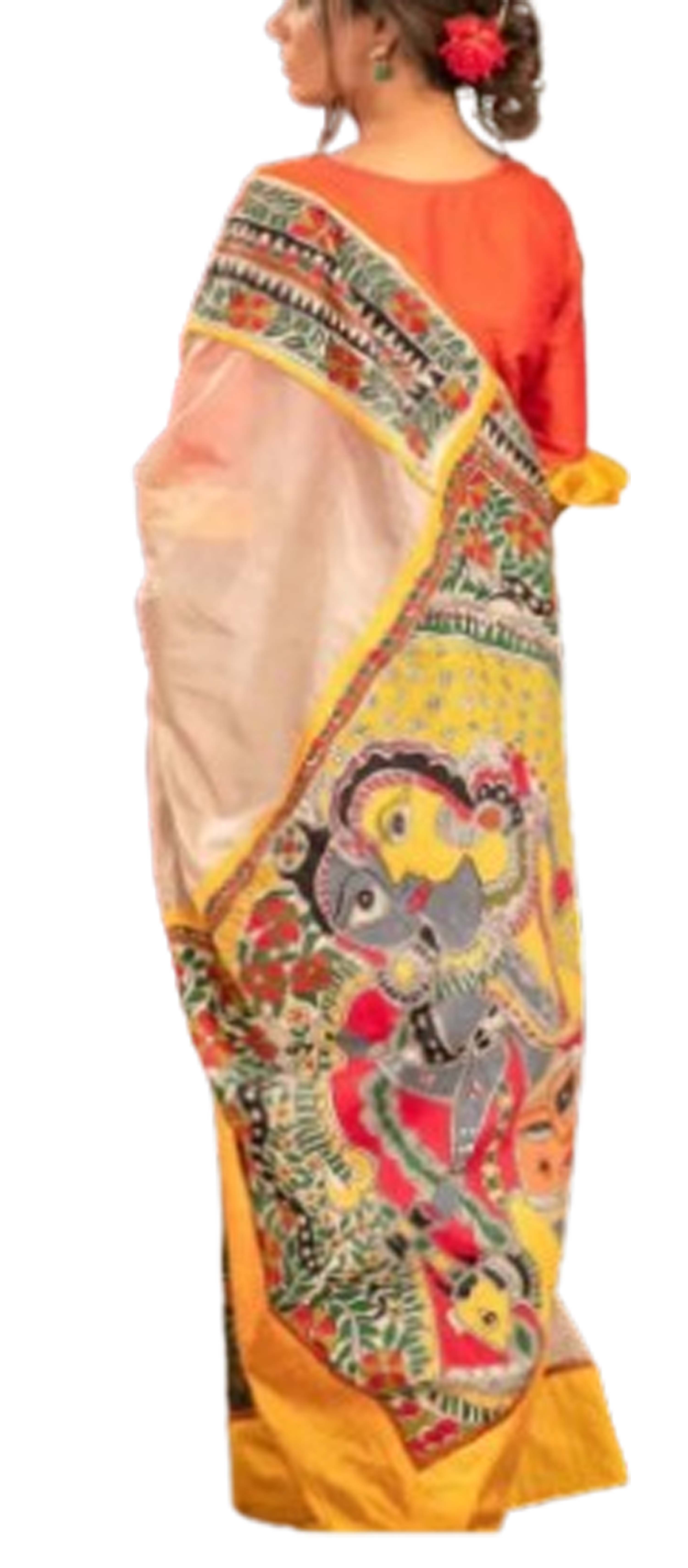 Bhagalpuri Zari Woven Traditional Saree 