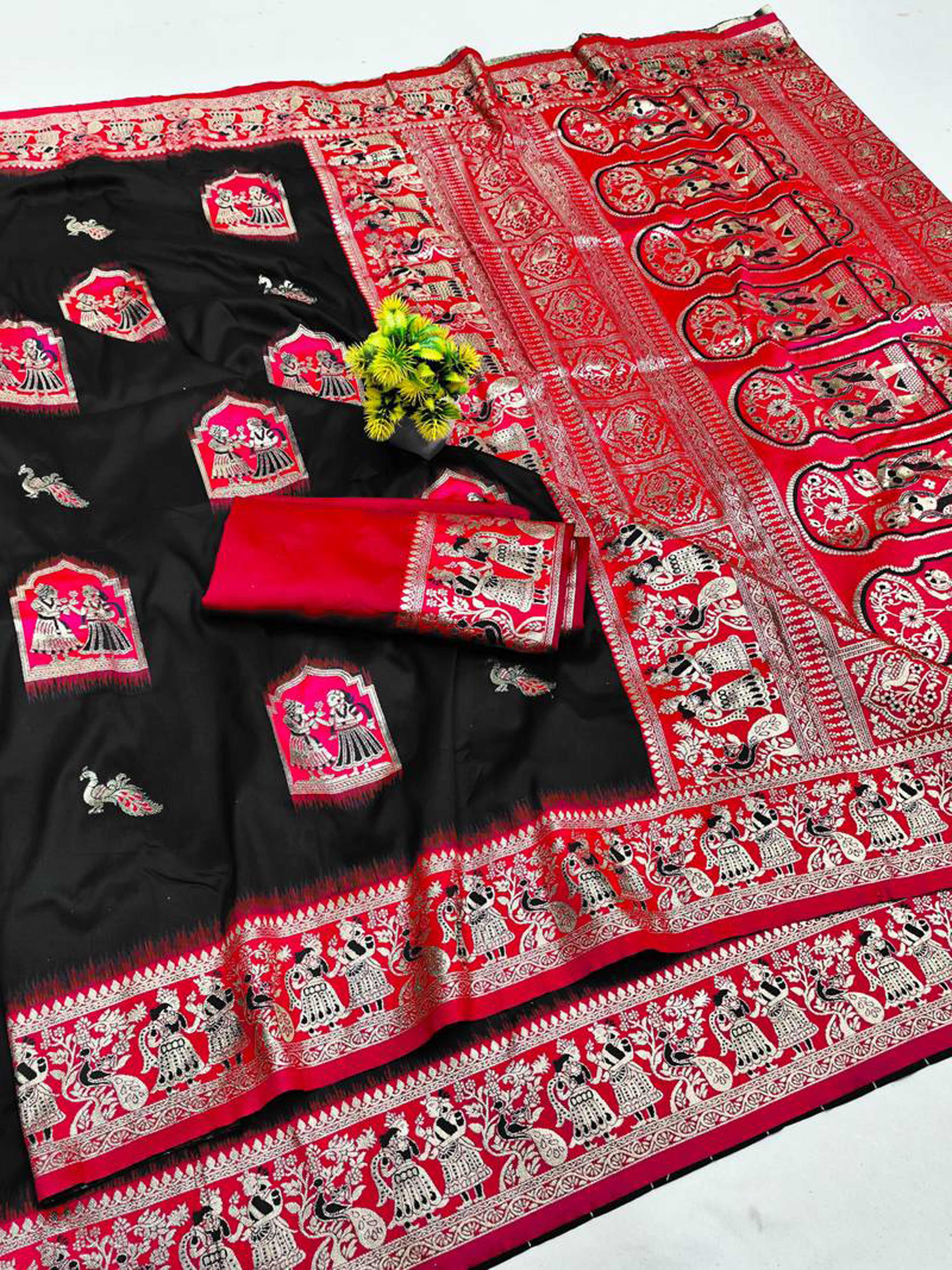 Pure Swarnachuri Saree Handwoven Traditional Design With BP 