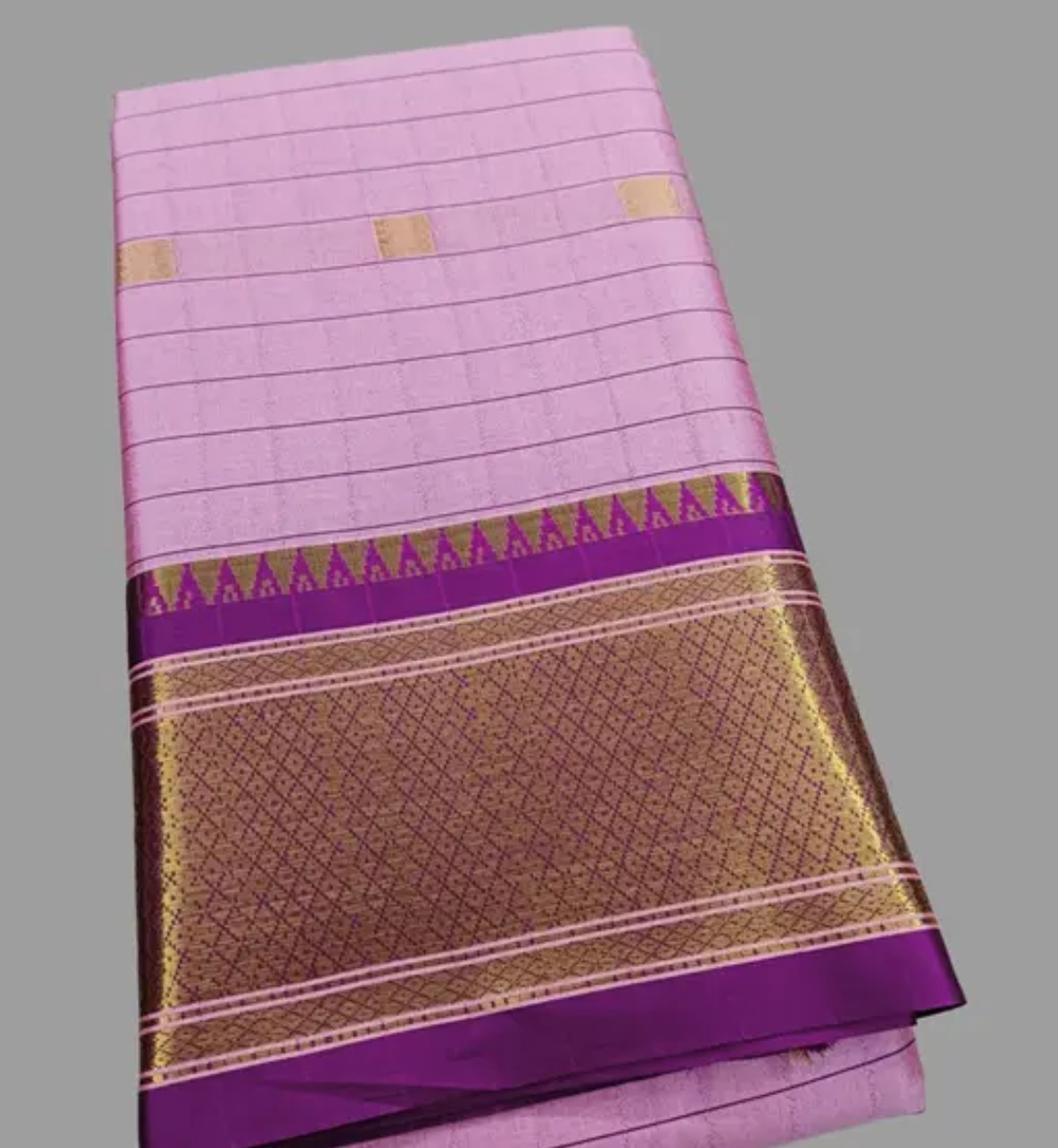 Pink Purple Kunbi Goa Saree Handwoven Traditional Design With BP  