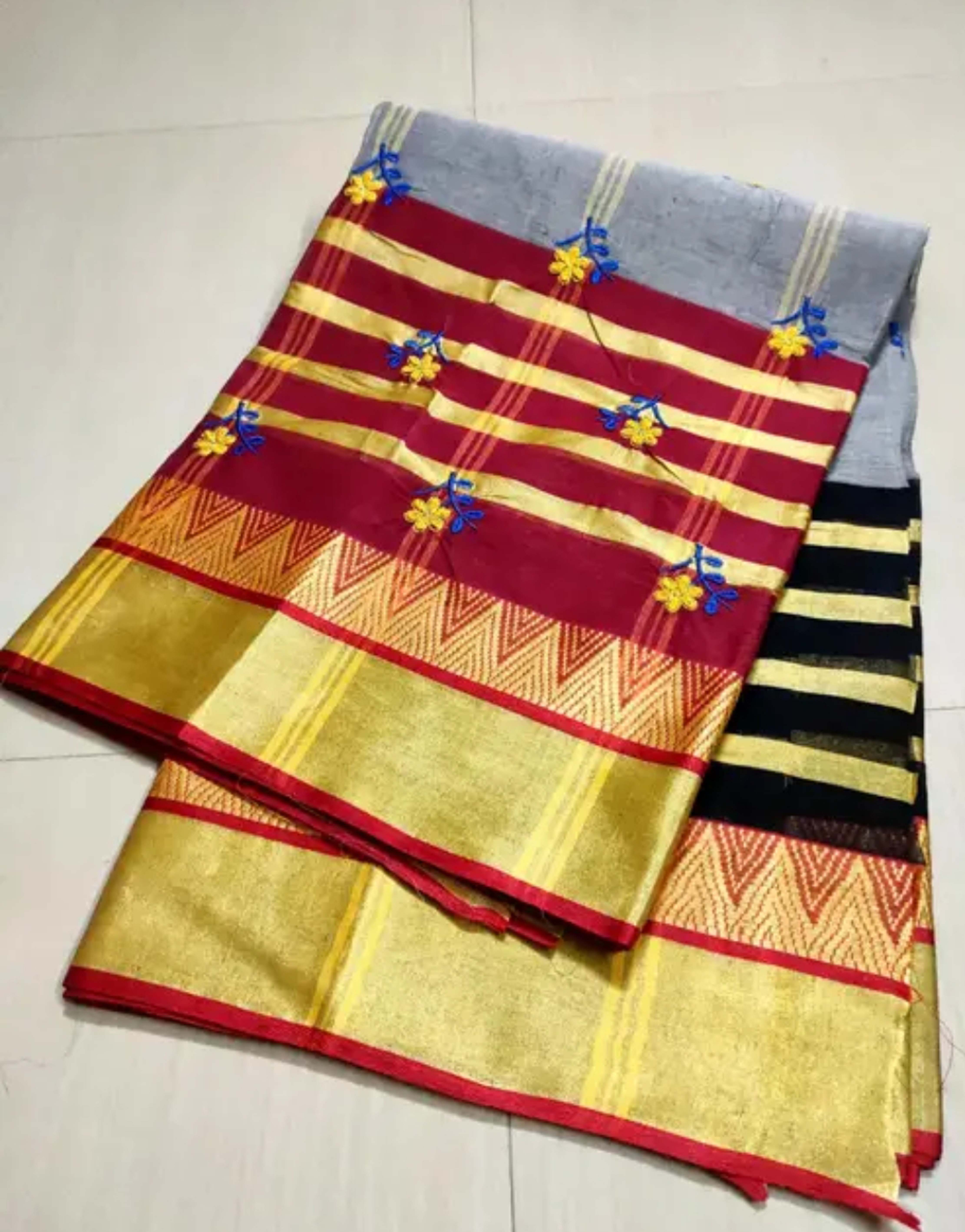 Tant Stripe Dual Tone Saree 