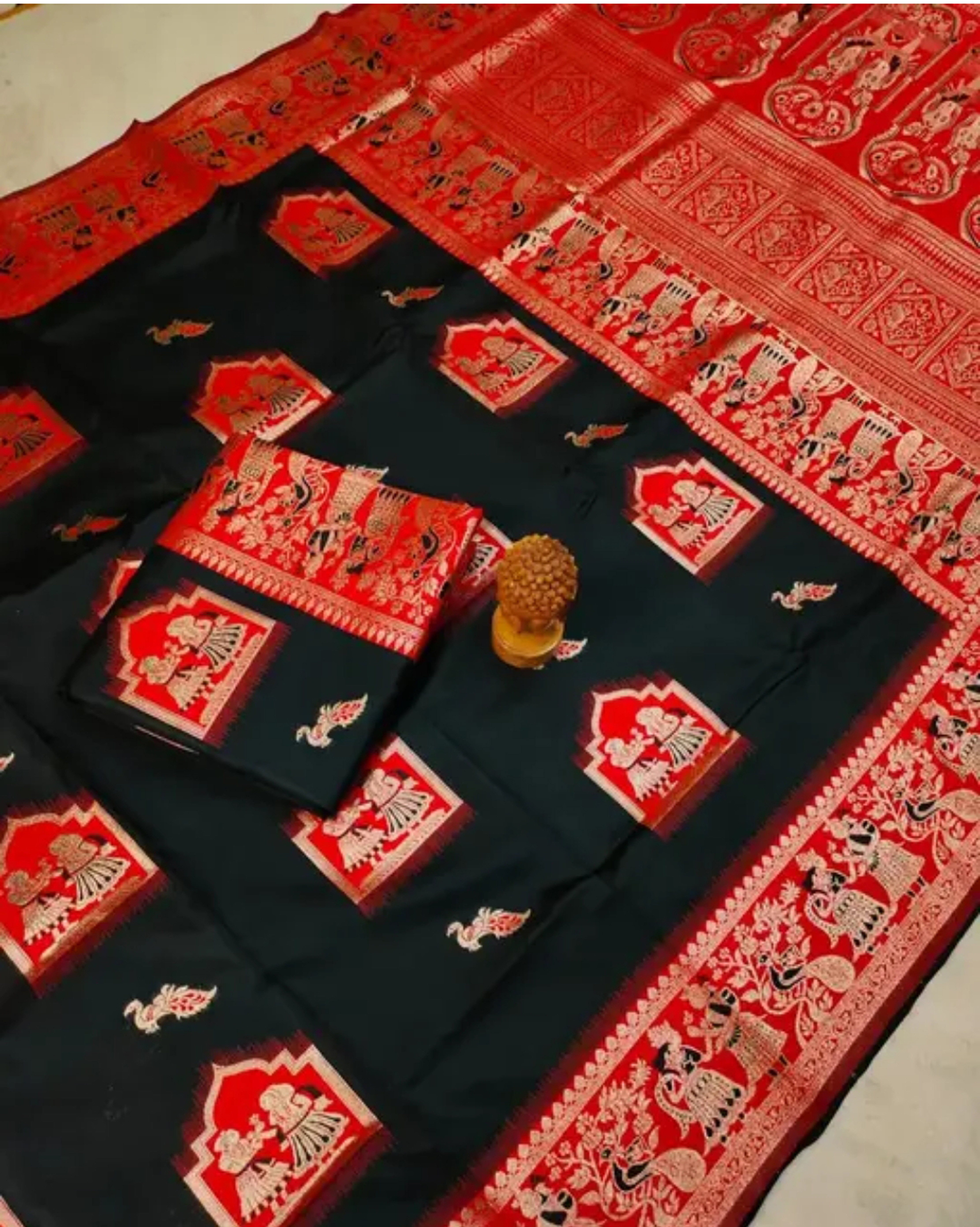 Pure Swarnachuri Saree Handwoven Traditional Design With BP 