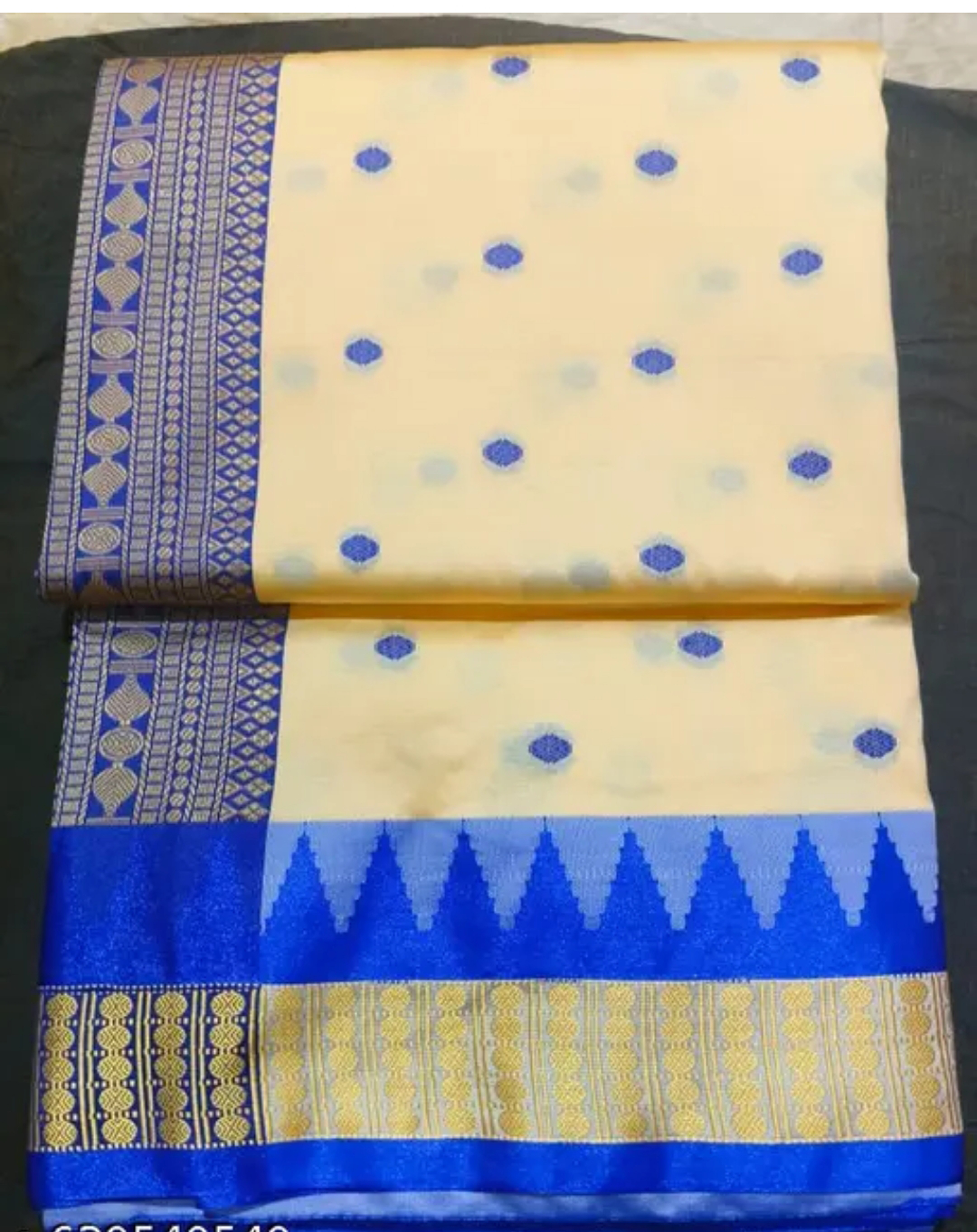 Sambalpuri Silk Saree Cream Off White Base Pasapalli With Traditional Design with Blouse Pc 