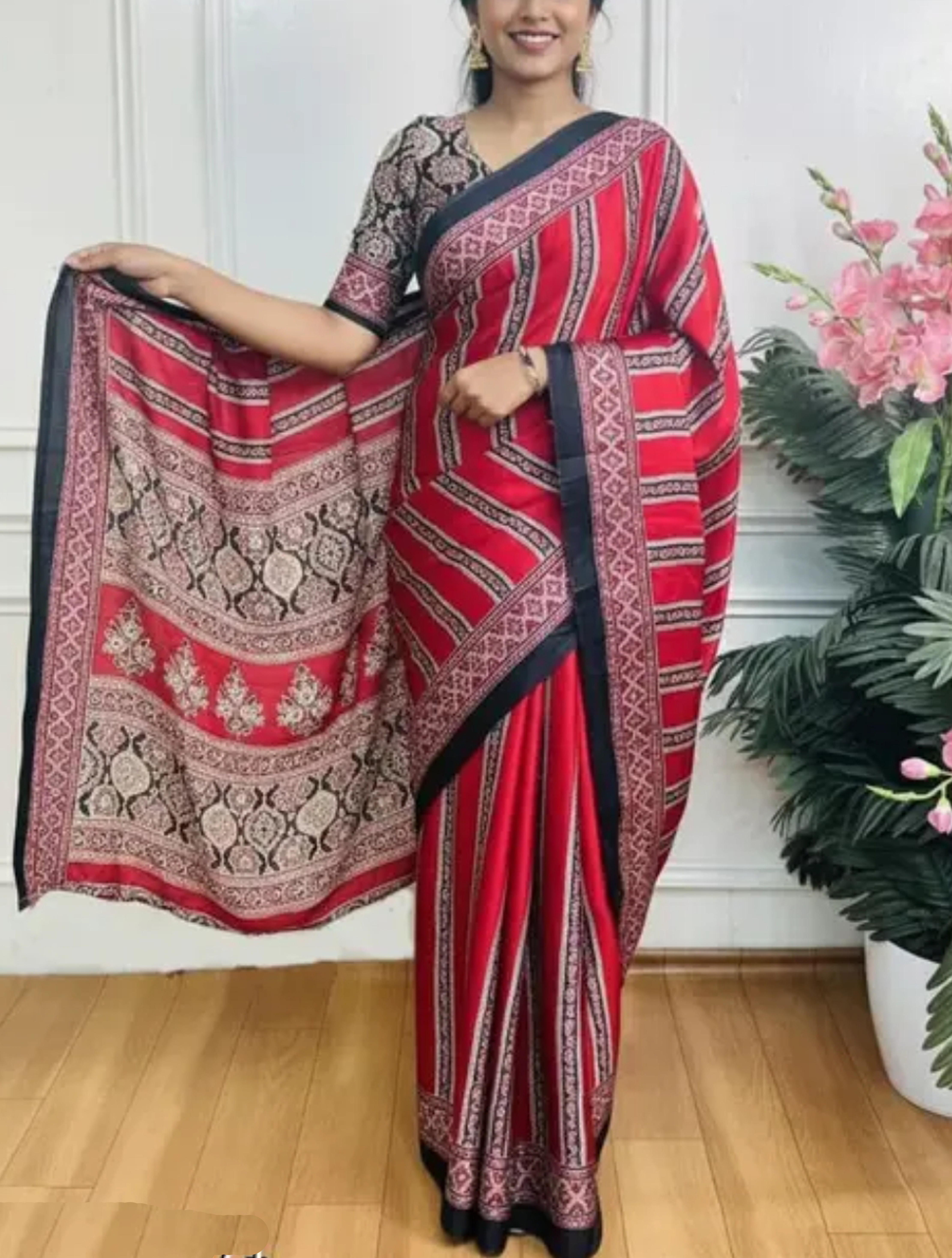 Crepe Silk Soft Cotton Multi Design Stylish Saree 