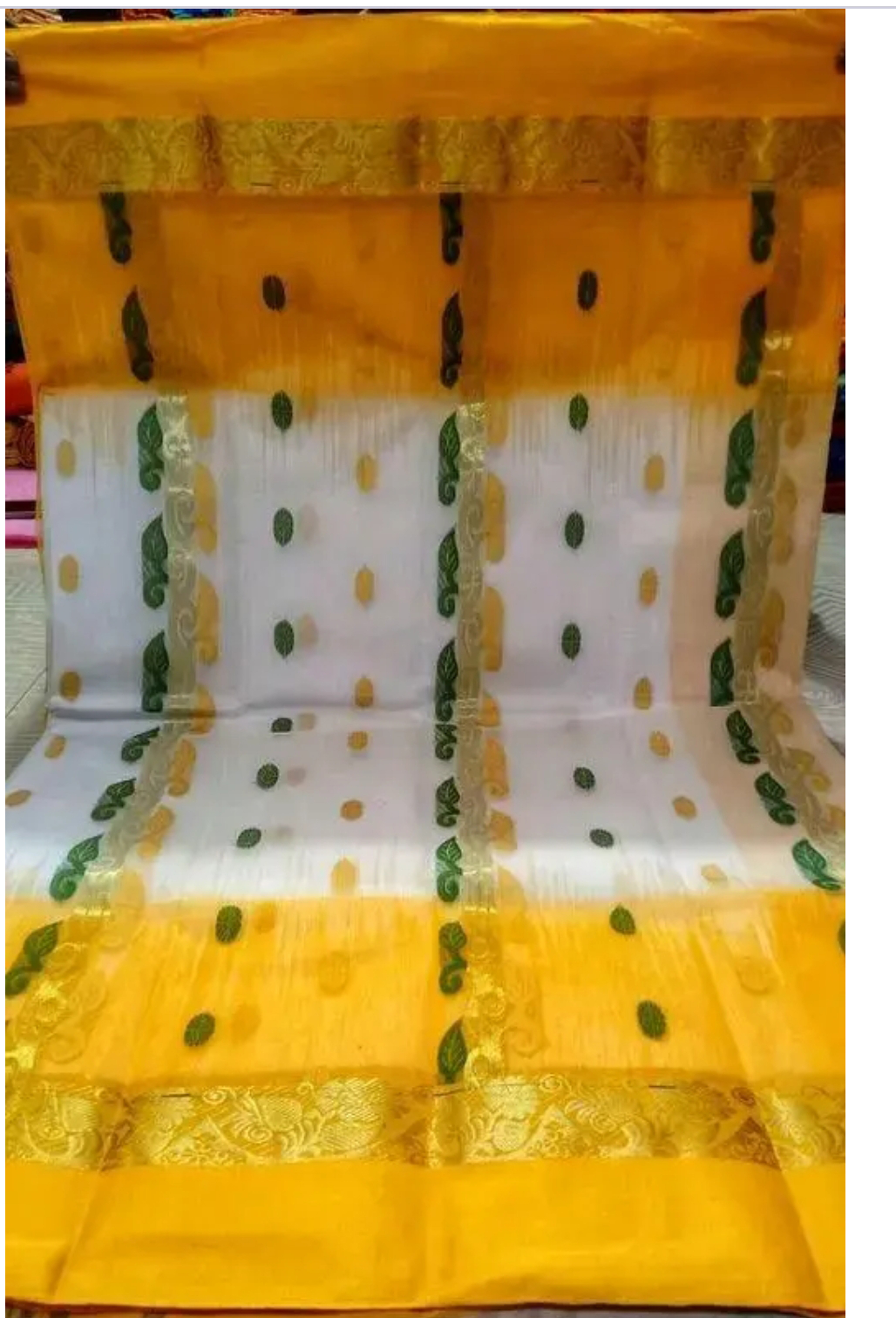 Tussar Tant Banarasi Silk Hand Woven Saree