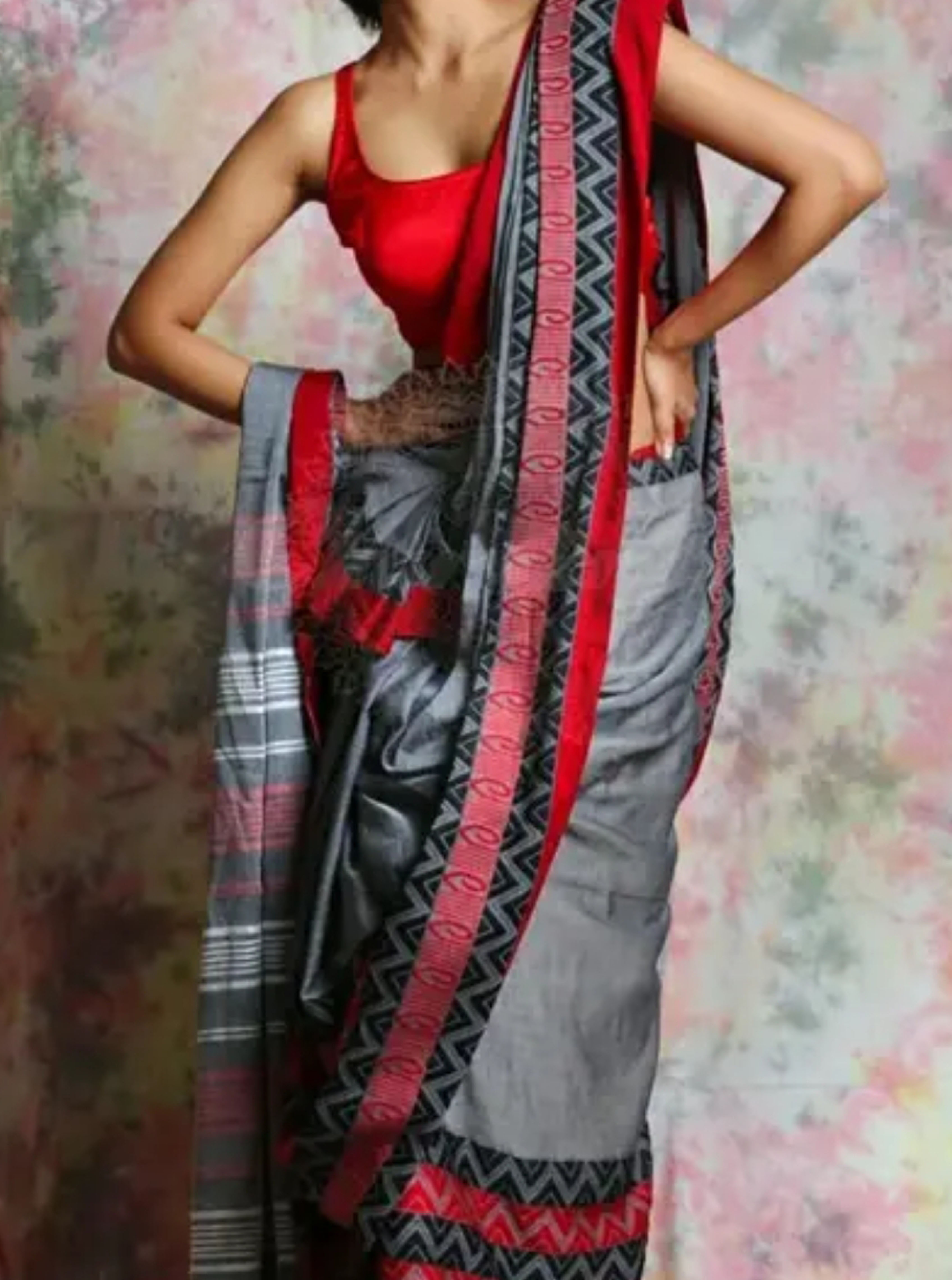 Begampuri Khadi Cotton Saree 