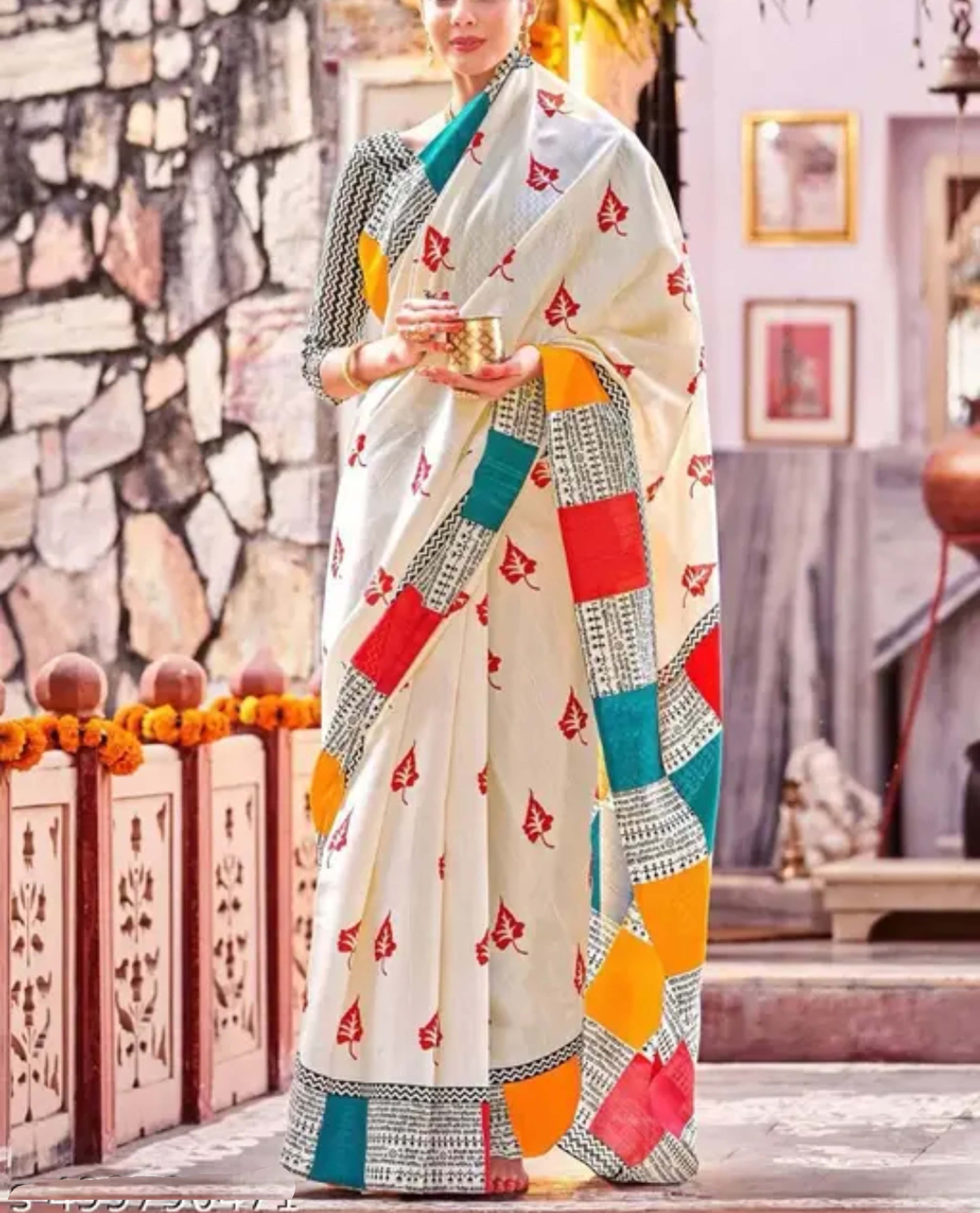 Bhagalpuri Zari Woven Traditional Saree 
