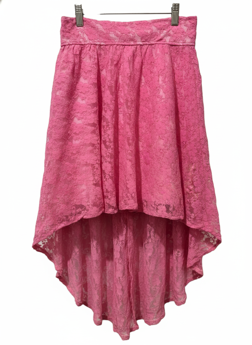 Falda rosa asimétrica