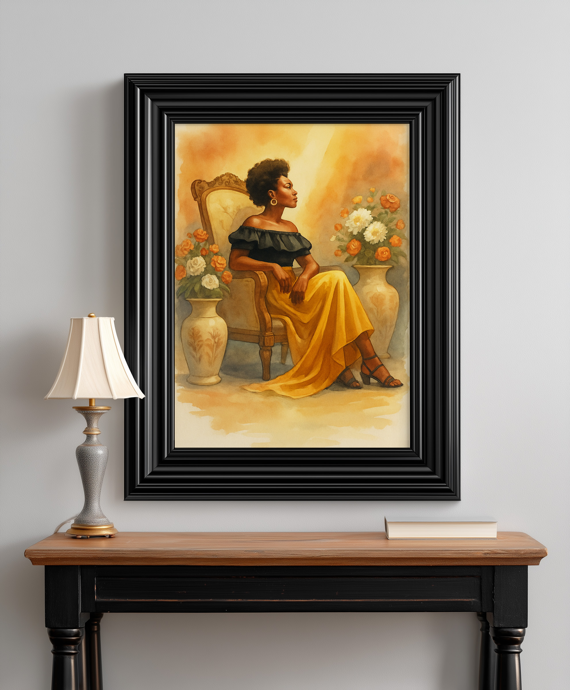 Elegant Woman Portrait Wall Art
