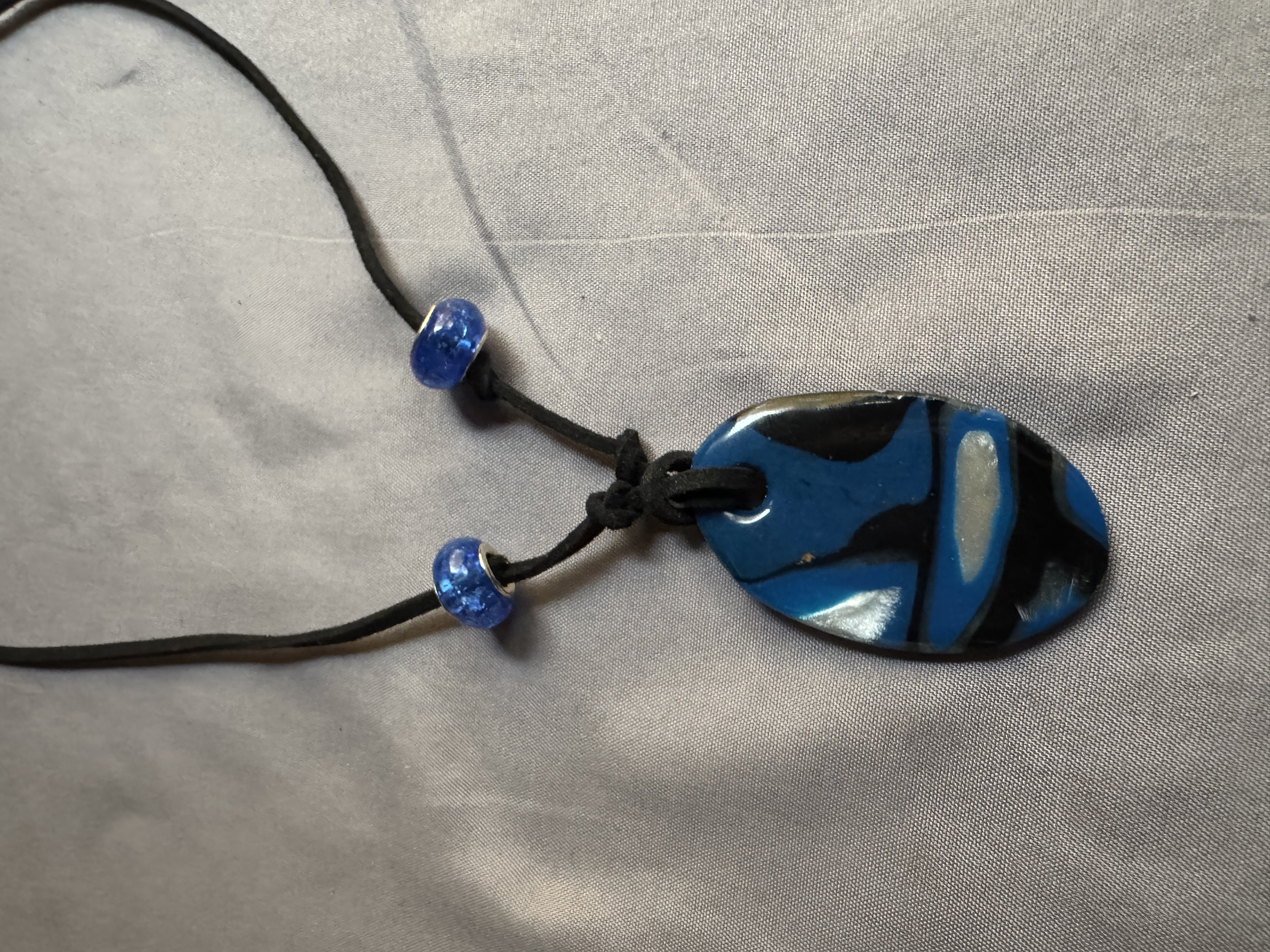 Handmade Blue Pendant Necklace