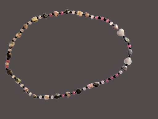 Handmade Rhodonite Gemstone Beaded Necklace
