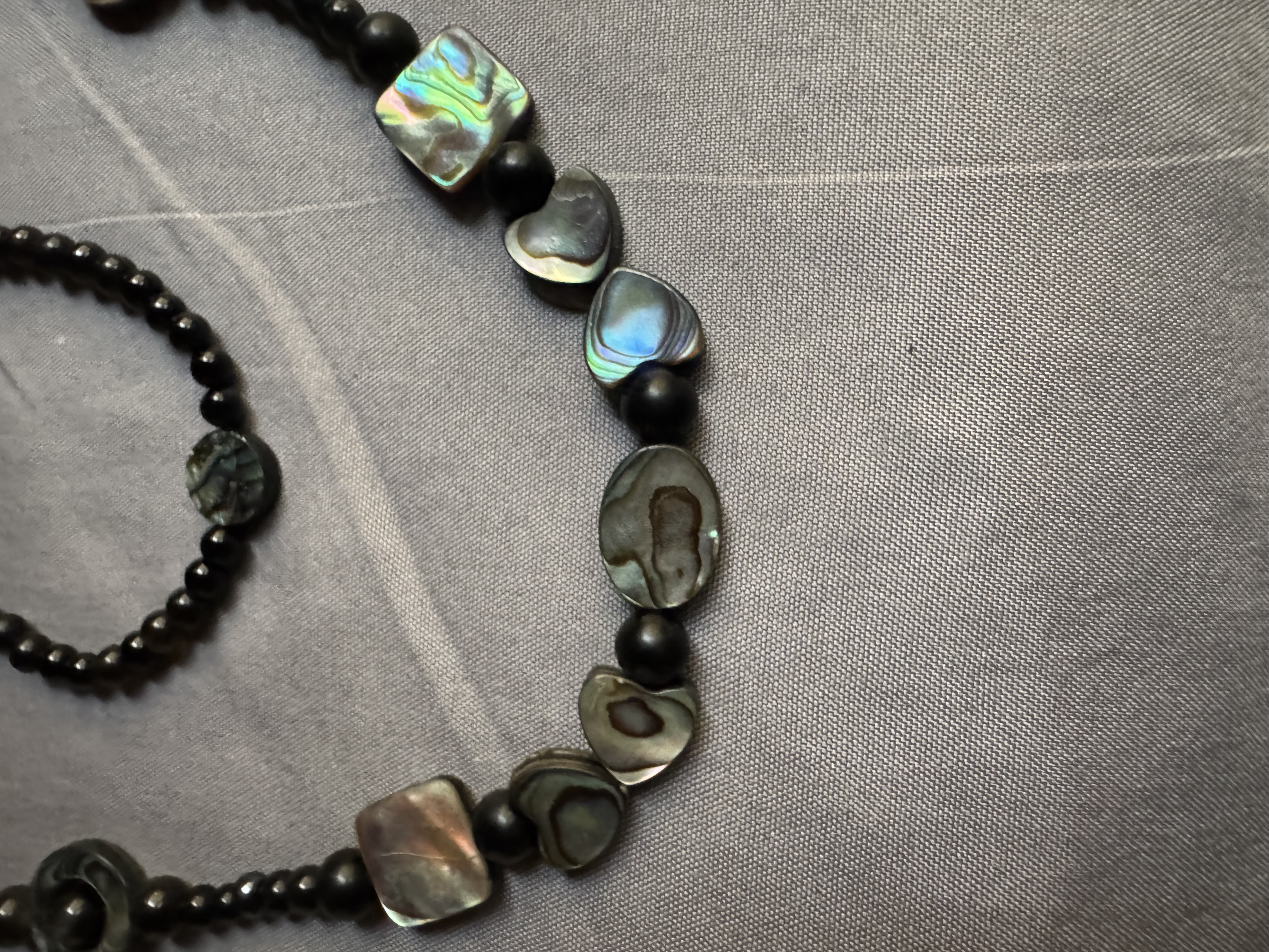 Handcrafted Abalone Shell Necklace and Bracelet Set