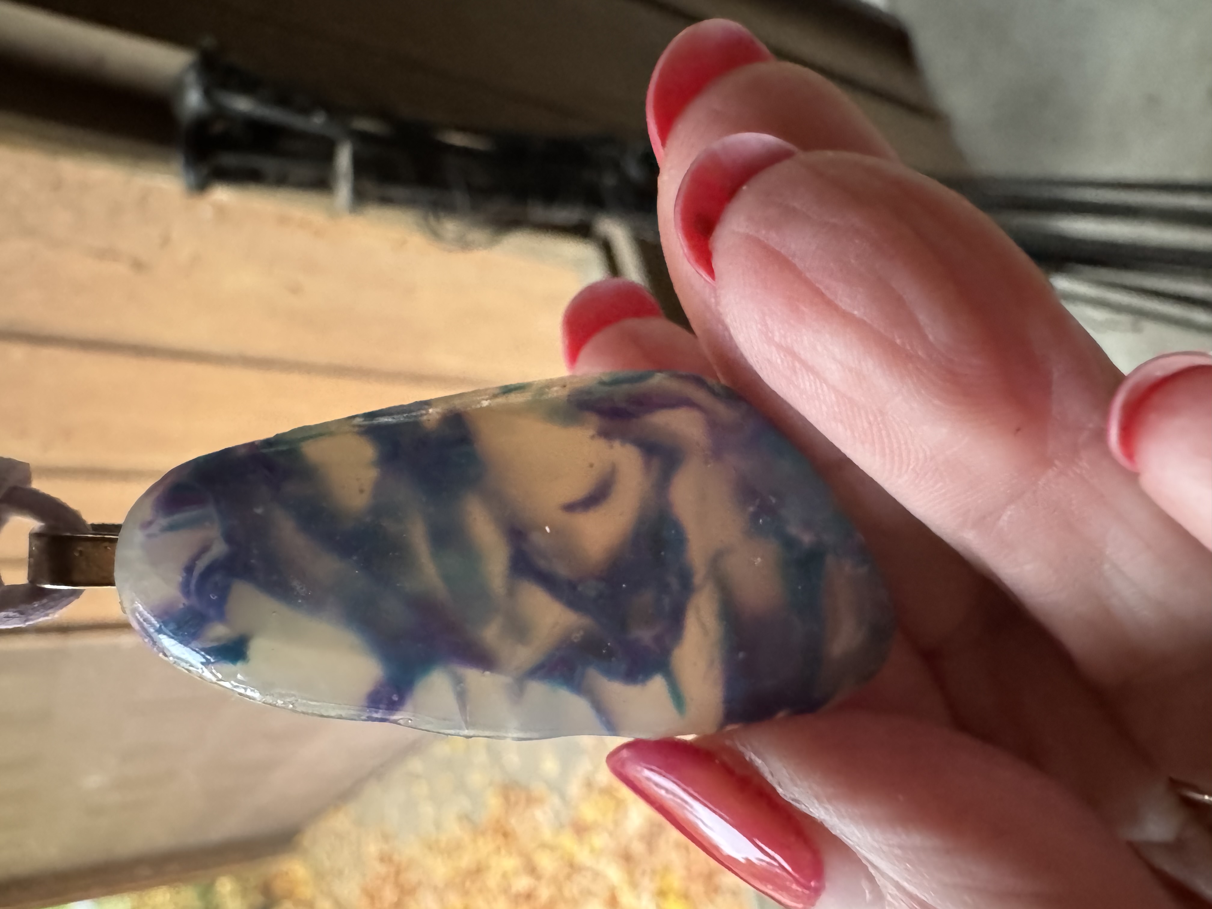 Handcrafted Abstract Opalescent Pendant