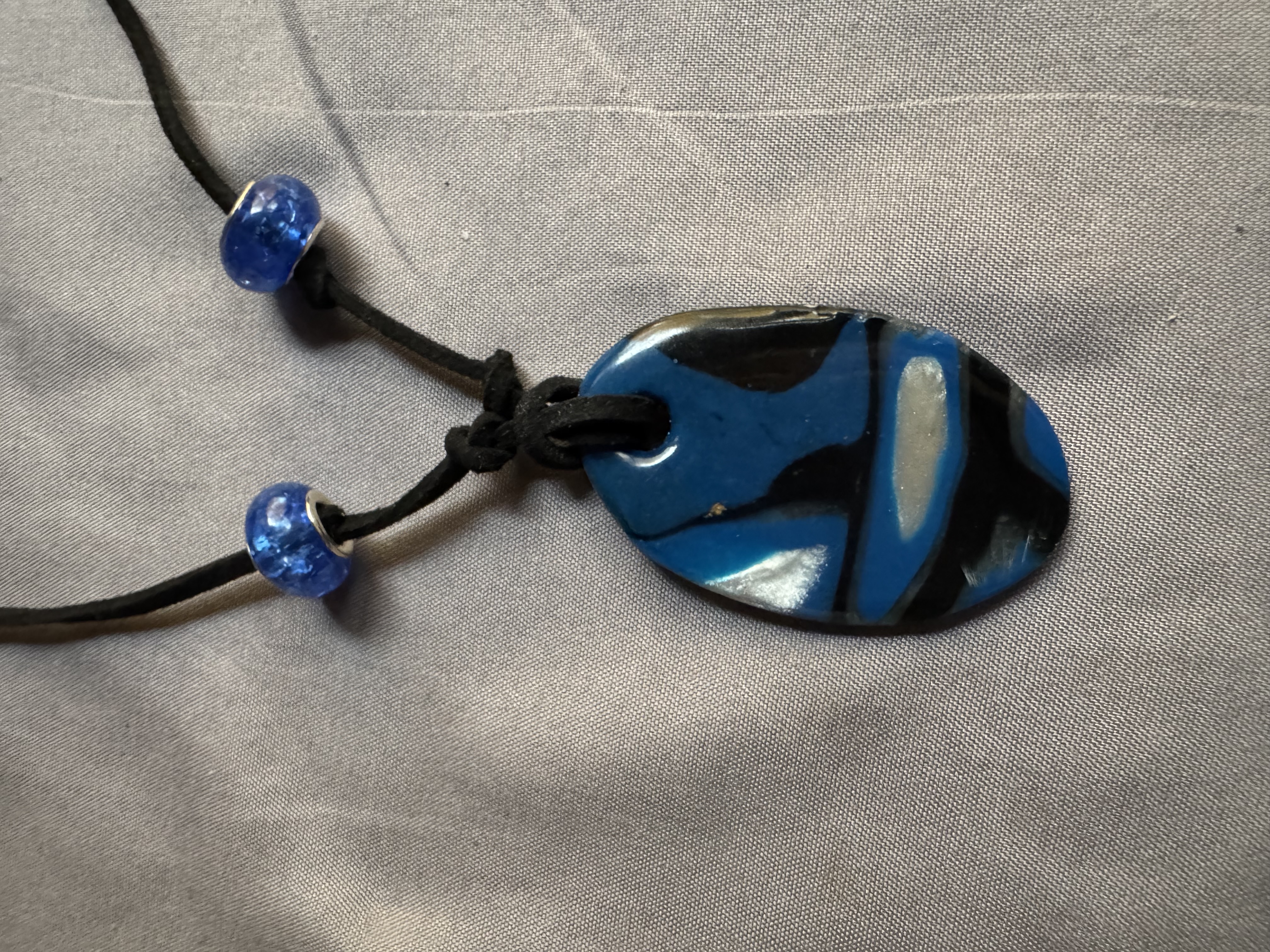 Handmade Blue Pendant Necklace