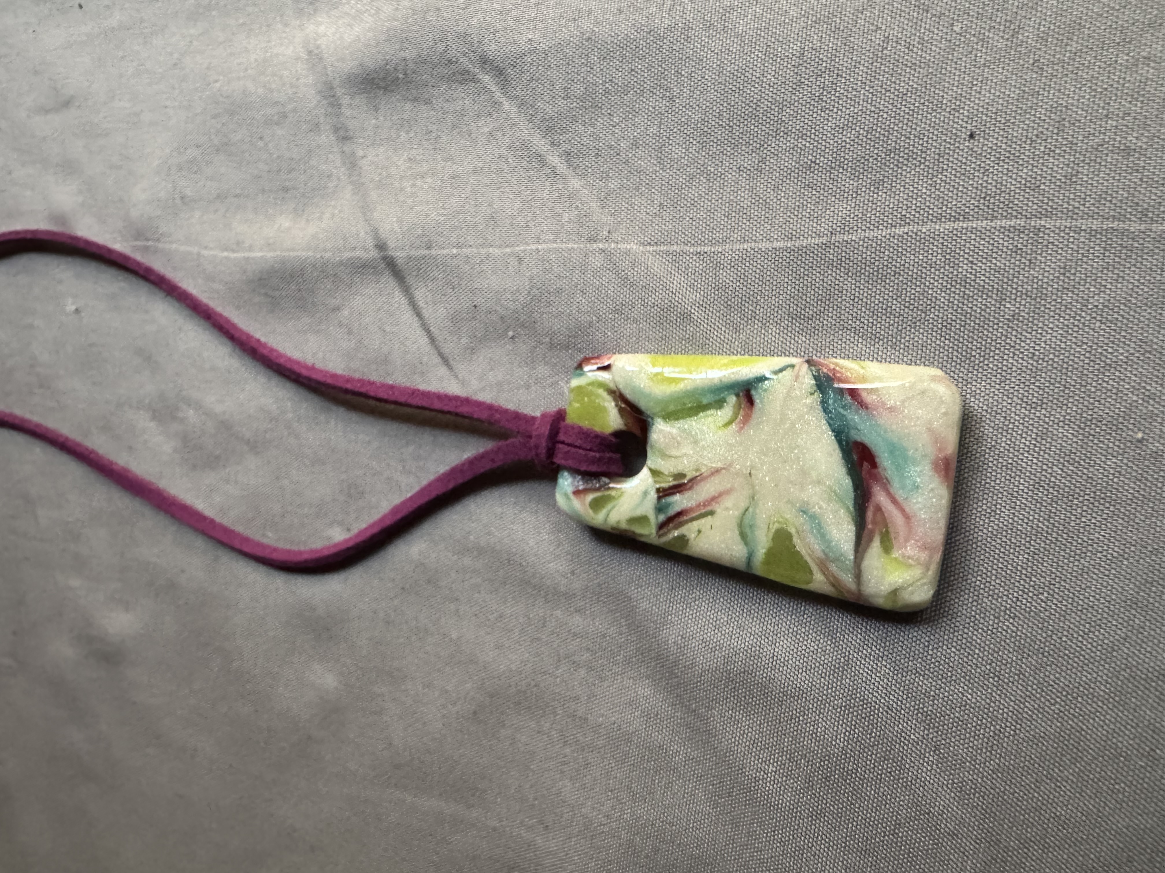 Handmade Marble Pattern Necklace