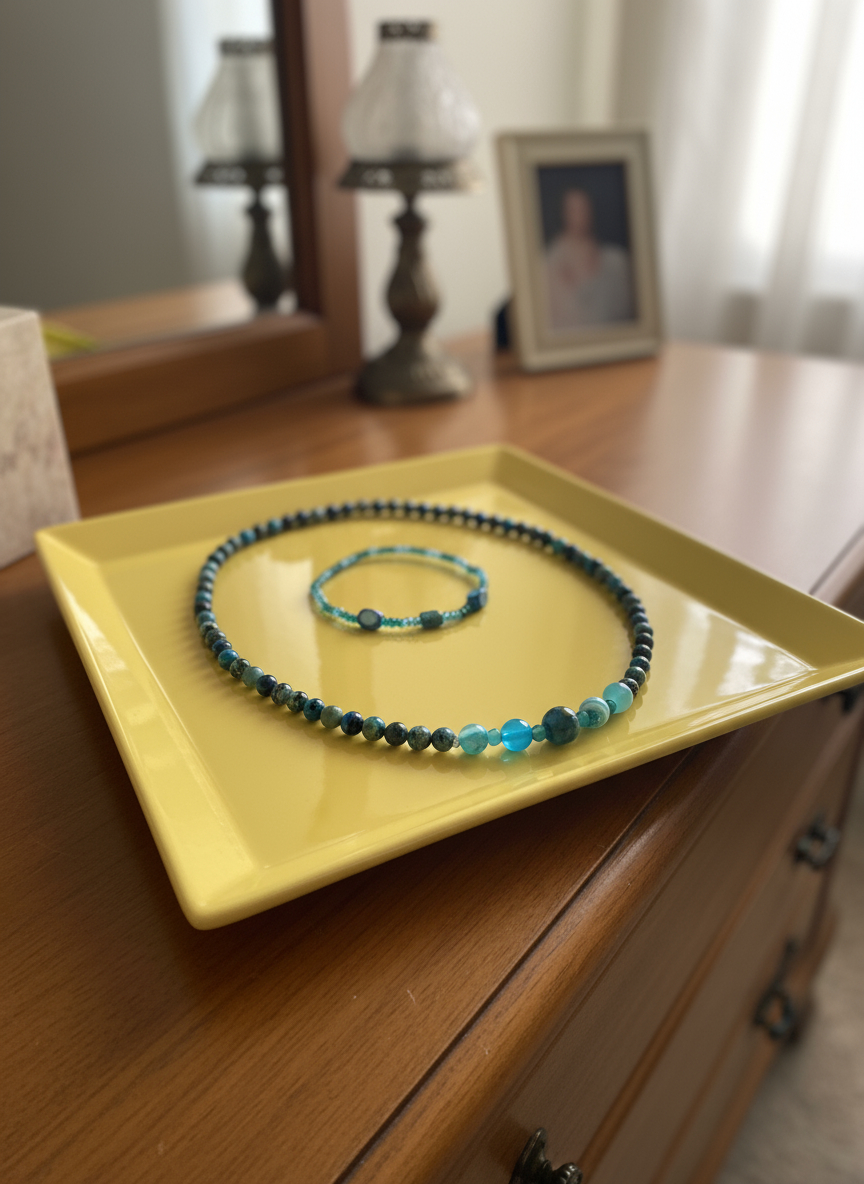 Handmade Blue Jasper Jewelry Set